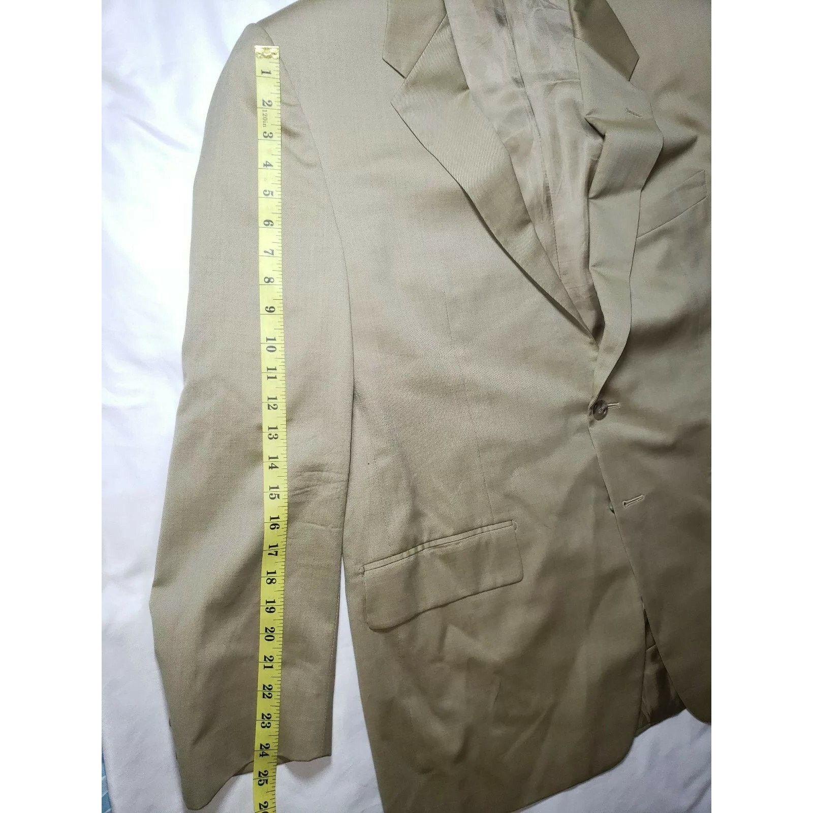 Corneliani Corneliani Blazer Suit Jacket Men Size 54R Tan Brown Wool Size 54R - 2 Thumbnail