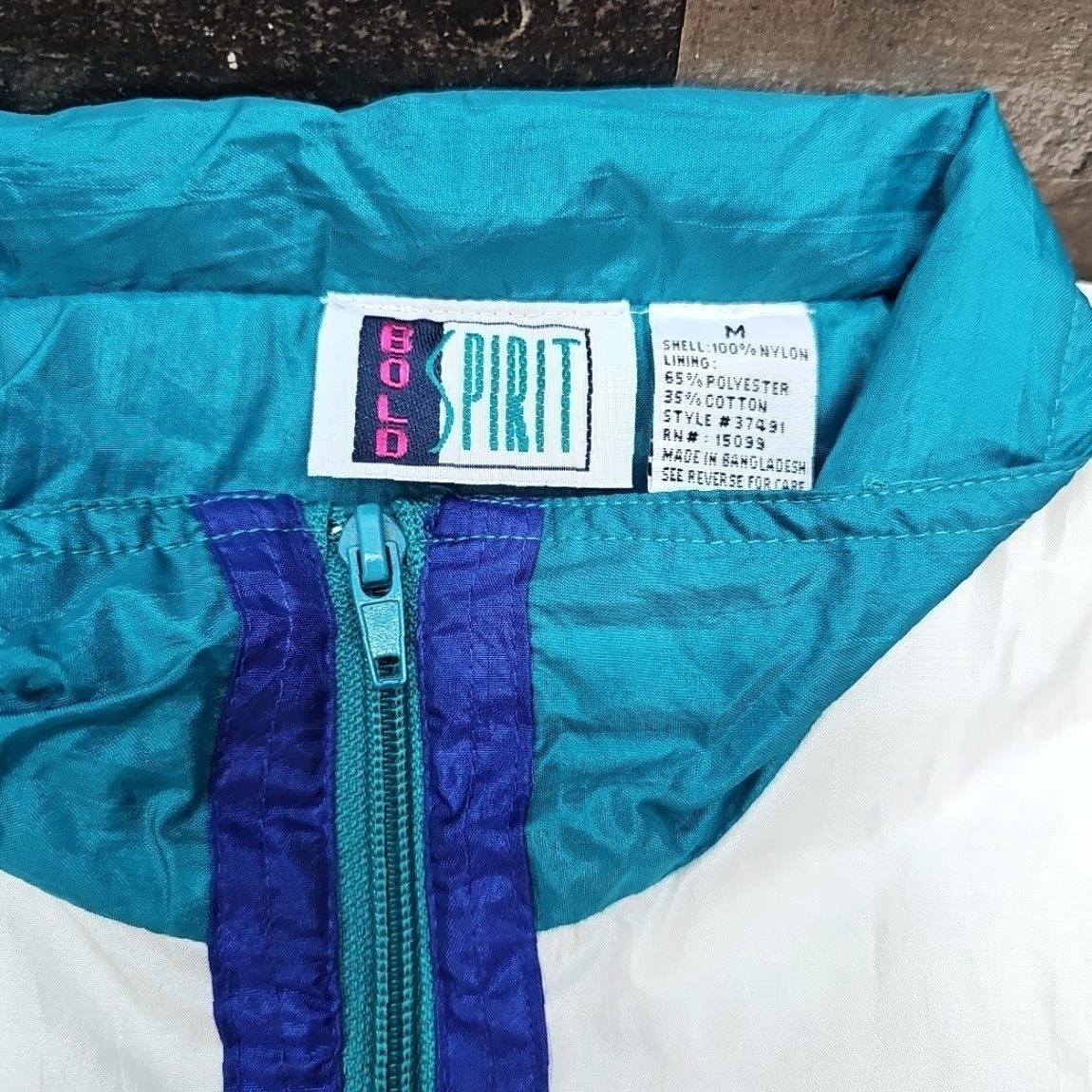 Vintage VINTAGE Bold Spirit Track Suit Women M Aqua W/ Stripes Jacket & Pants 90s Mens Womens Girls Size 32" / US 10 / IT 46 - 3 Thumbnail