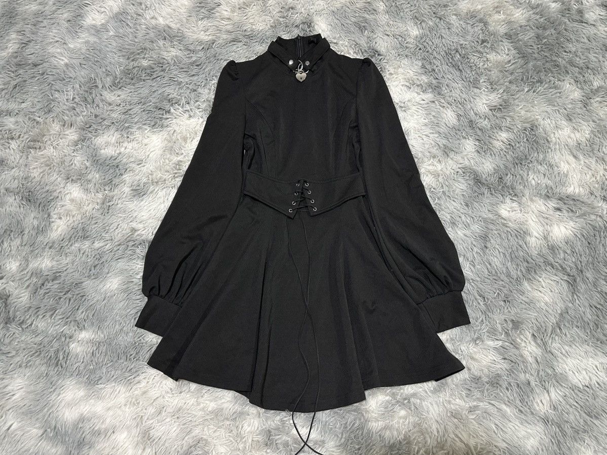 Japanese Brand 🔥Y2K Punk Rave Metal Heart Buckle High Neck Dress Goth Punk Size S / US 4 / IT 40 - 4 Thumbnail