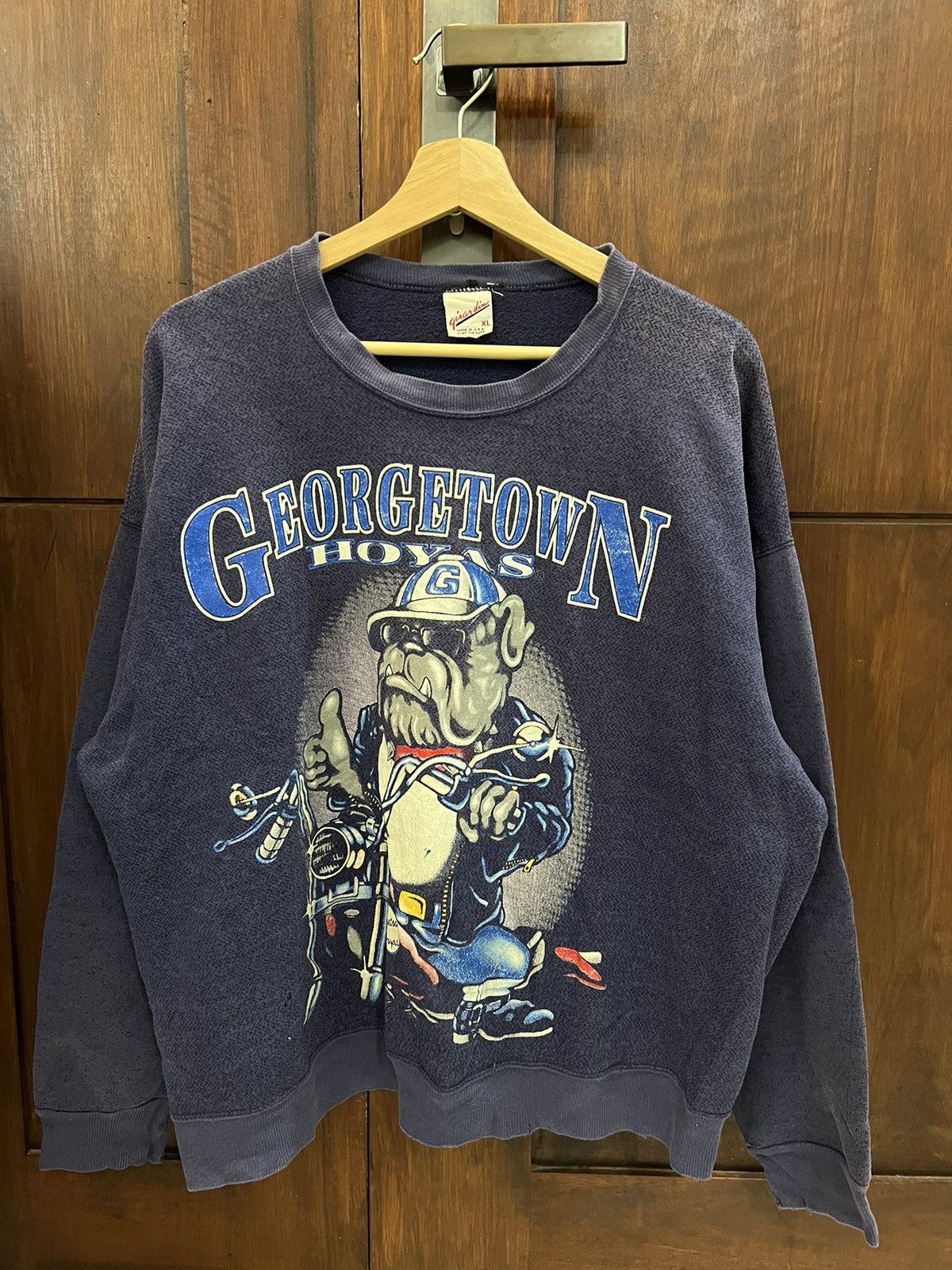 Vintage Vintage 80’s Georgetown Hoyas Sweatshirt Size US XL / EU 56 / 4 - 1 Thumbnail