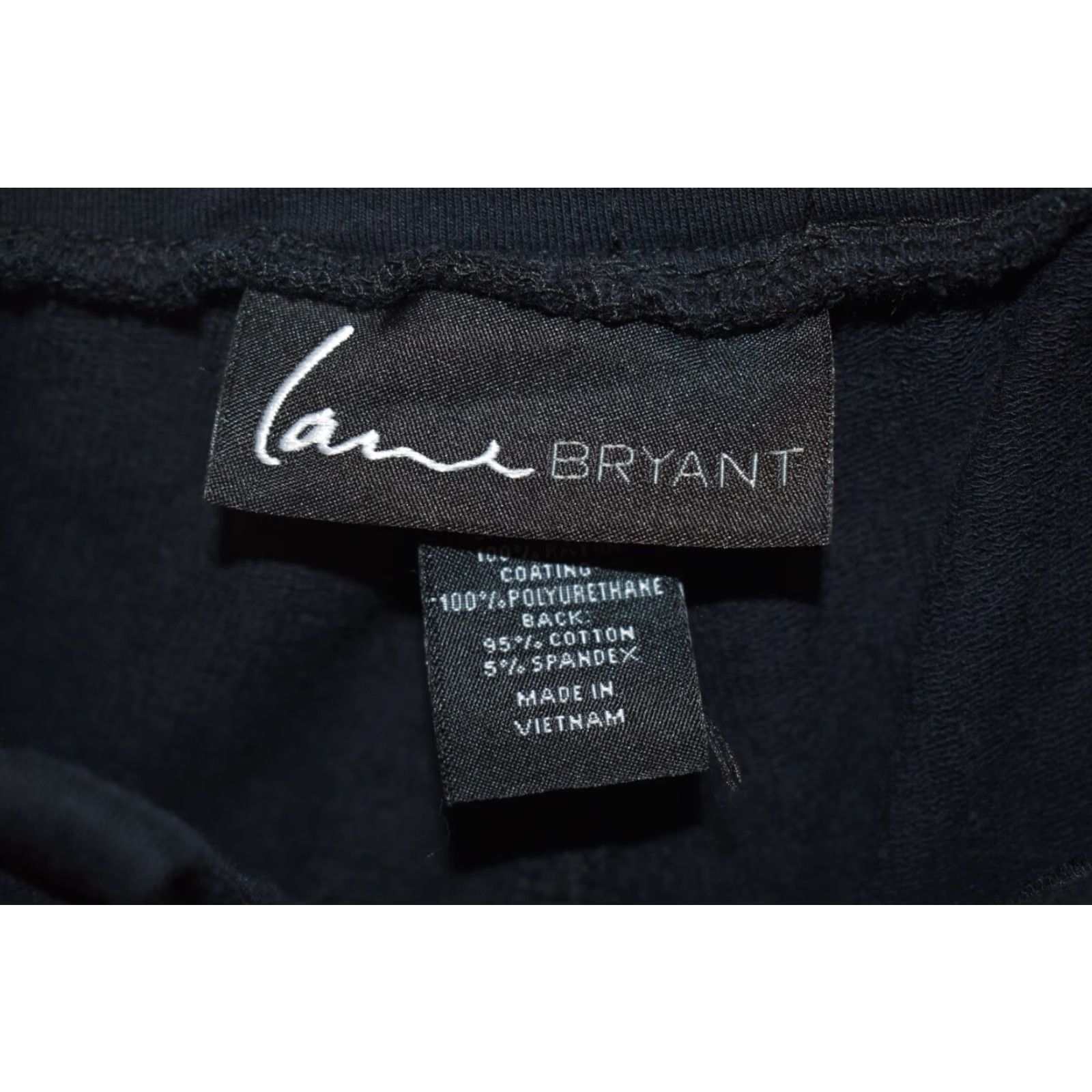 Vintage Lane Bryant Pants Black Size 14 33x29 Simulated Leather Stretch Faux Leather Cotton/Spandex Flat Front Mid Rise Regular Womens Size 36" / US 14 / IT 50 - 3 Thumbnail