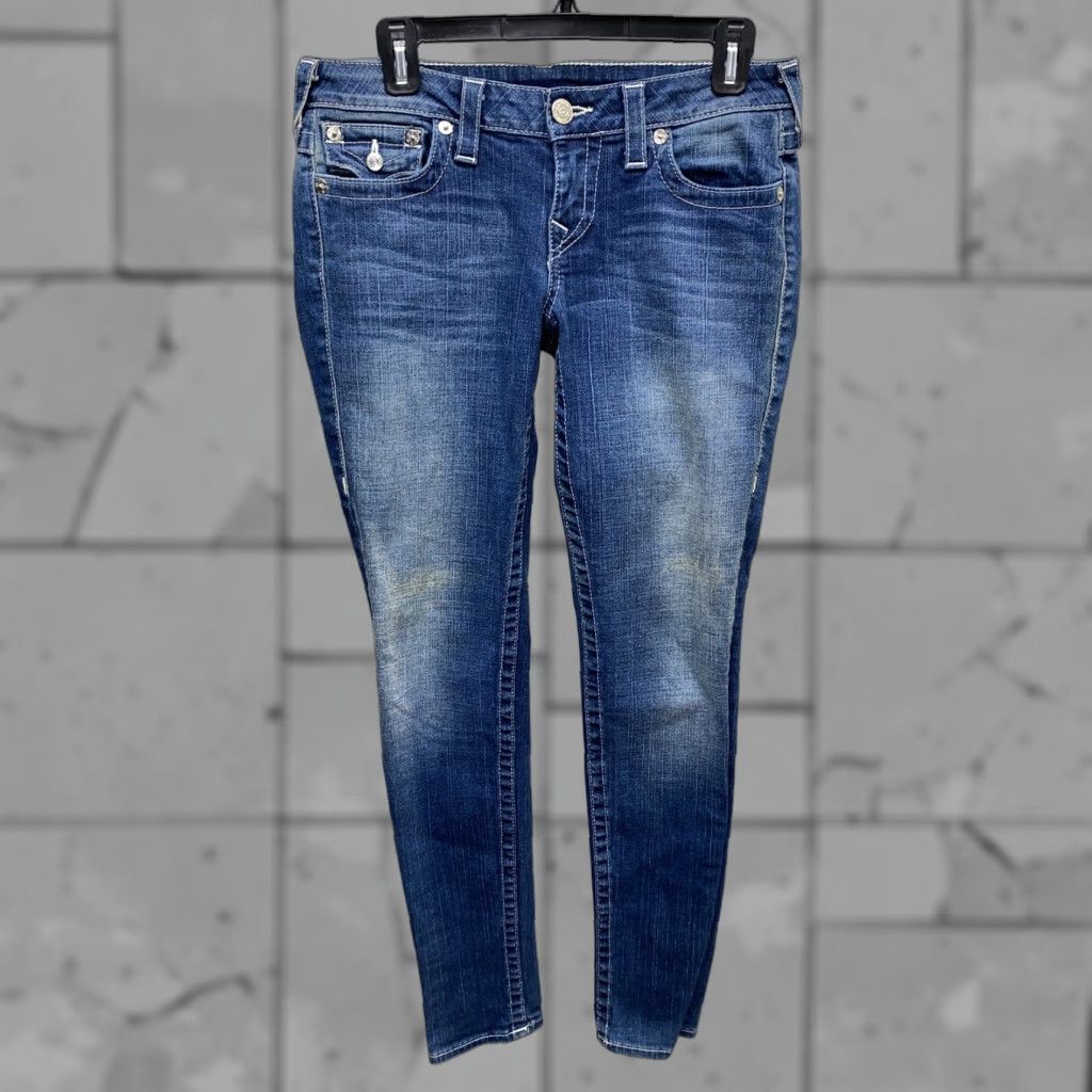 True Religion True Religion Womens Jeans Skinny Denim Blue 29 x 32 USA MADE Size 29" - 1 Thumbnail