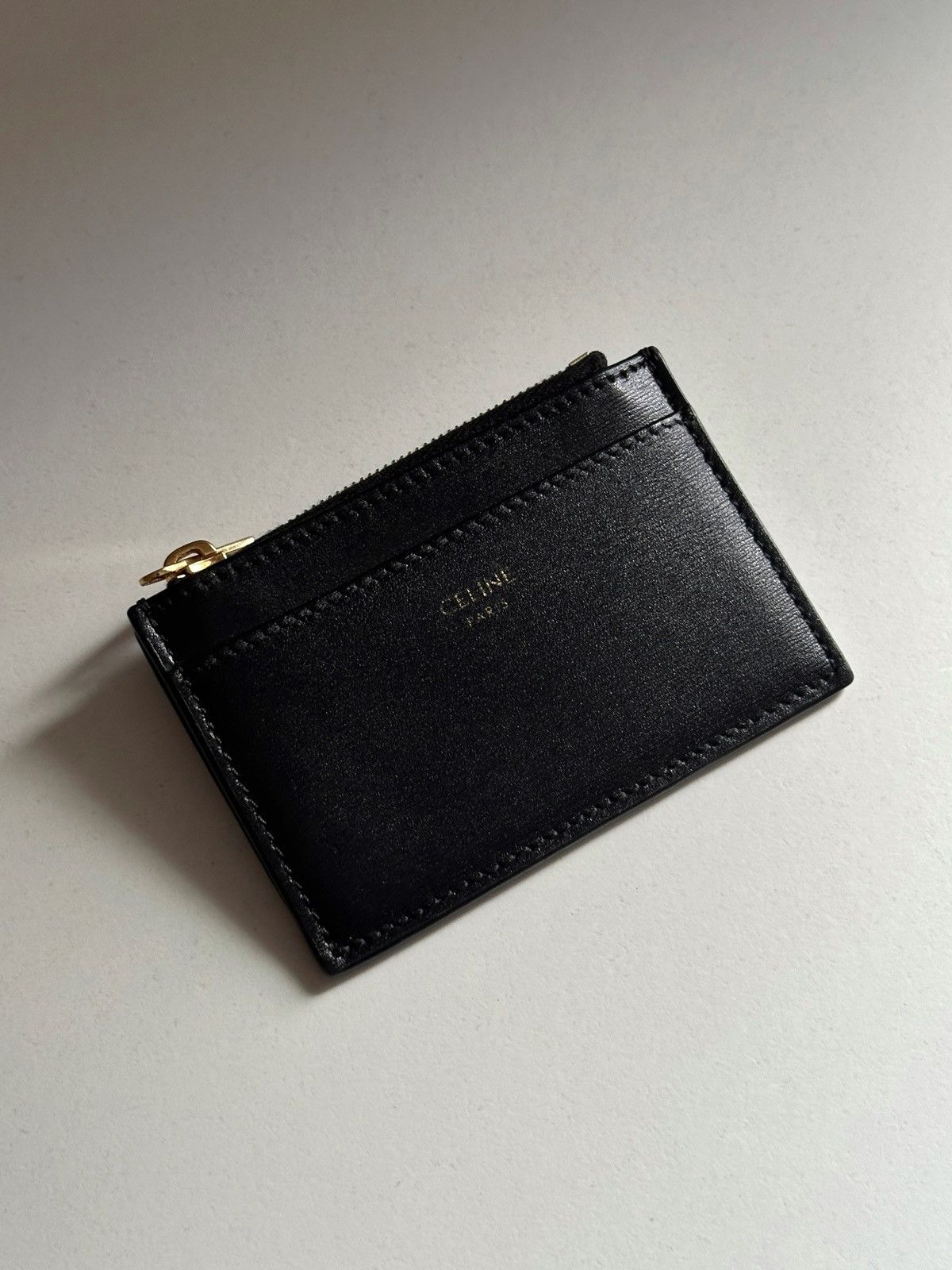 Celine CELINE Card Holder Wallet Leather Triomphe Italy Accessory Size ONE SIZE - 6 Thumbnail