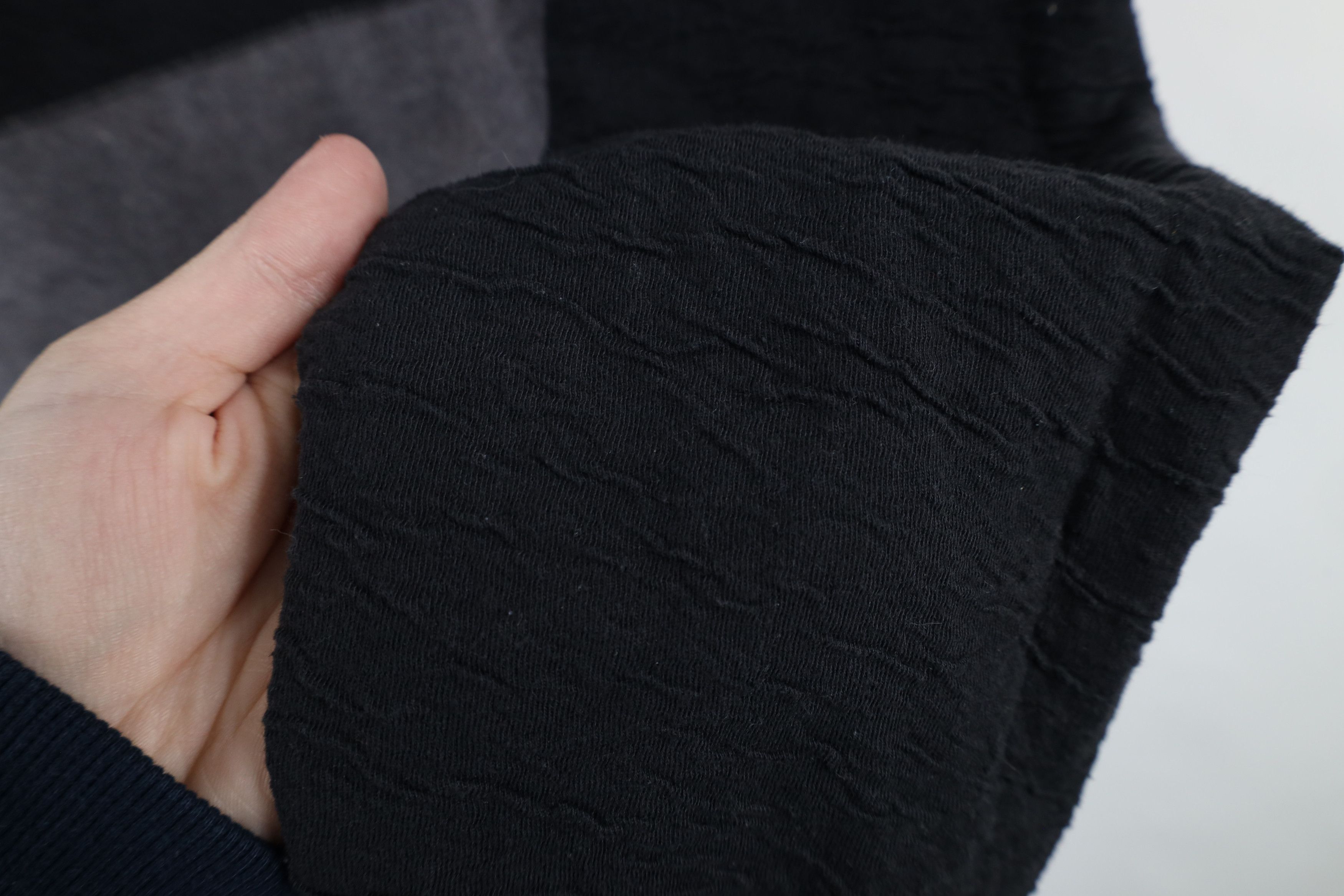 Vintage Vintage 90s Streetwear Crinkled Block Henley Sweatshirt Size US S / EU 44-46 / 1 - 6 Thumbnail
