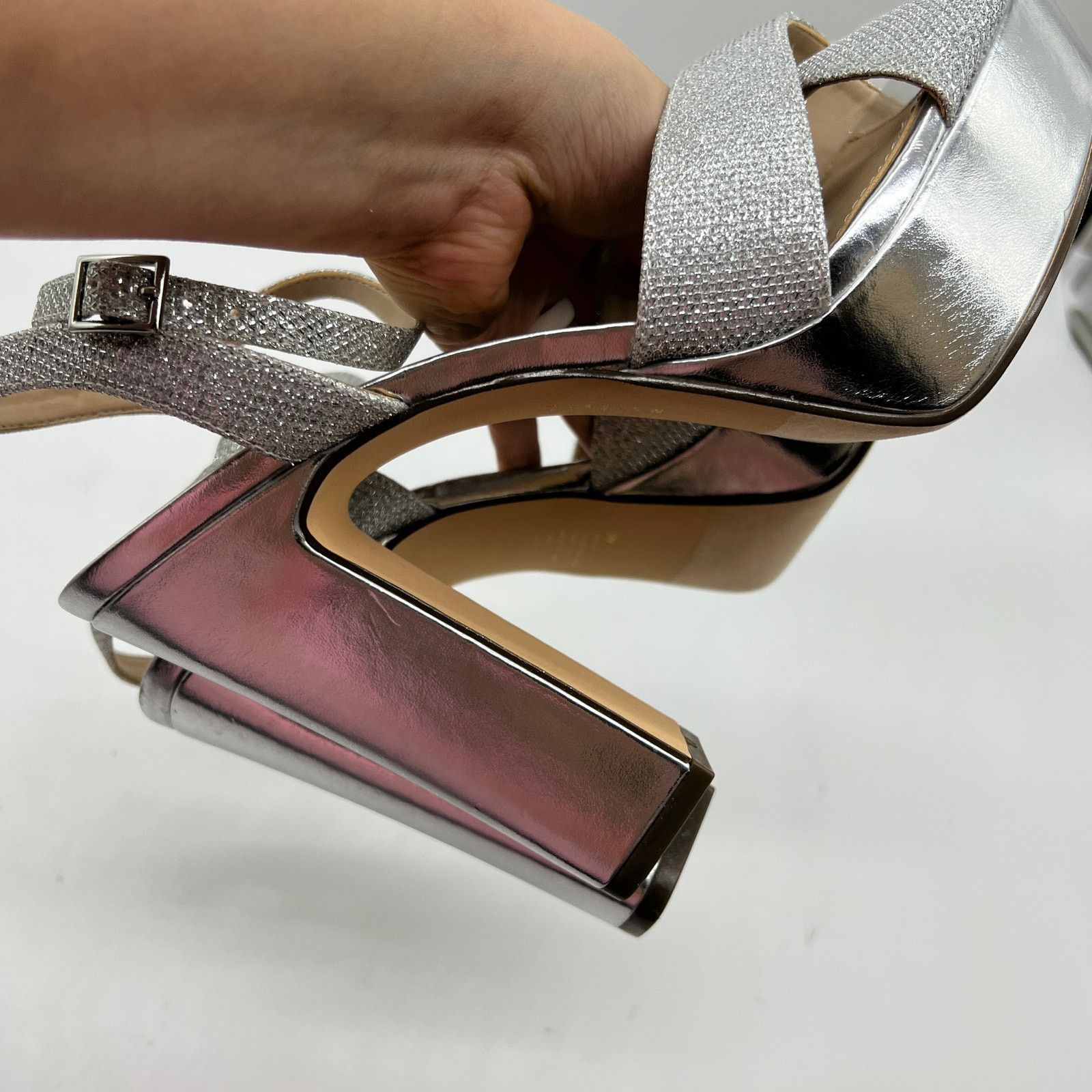 Other I. Miller Womens Samien Heeled Sandals Silver Size US 9 / IT 39 - 13 Thumbnail