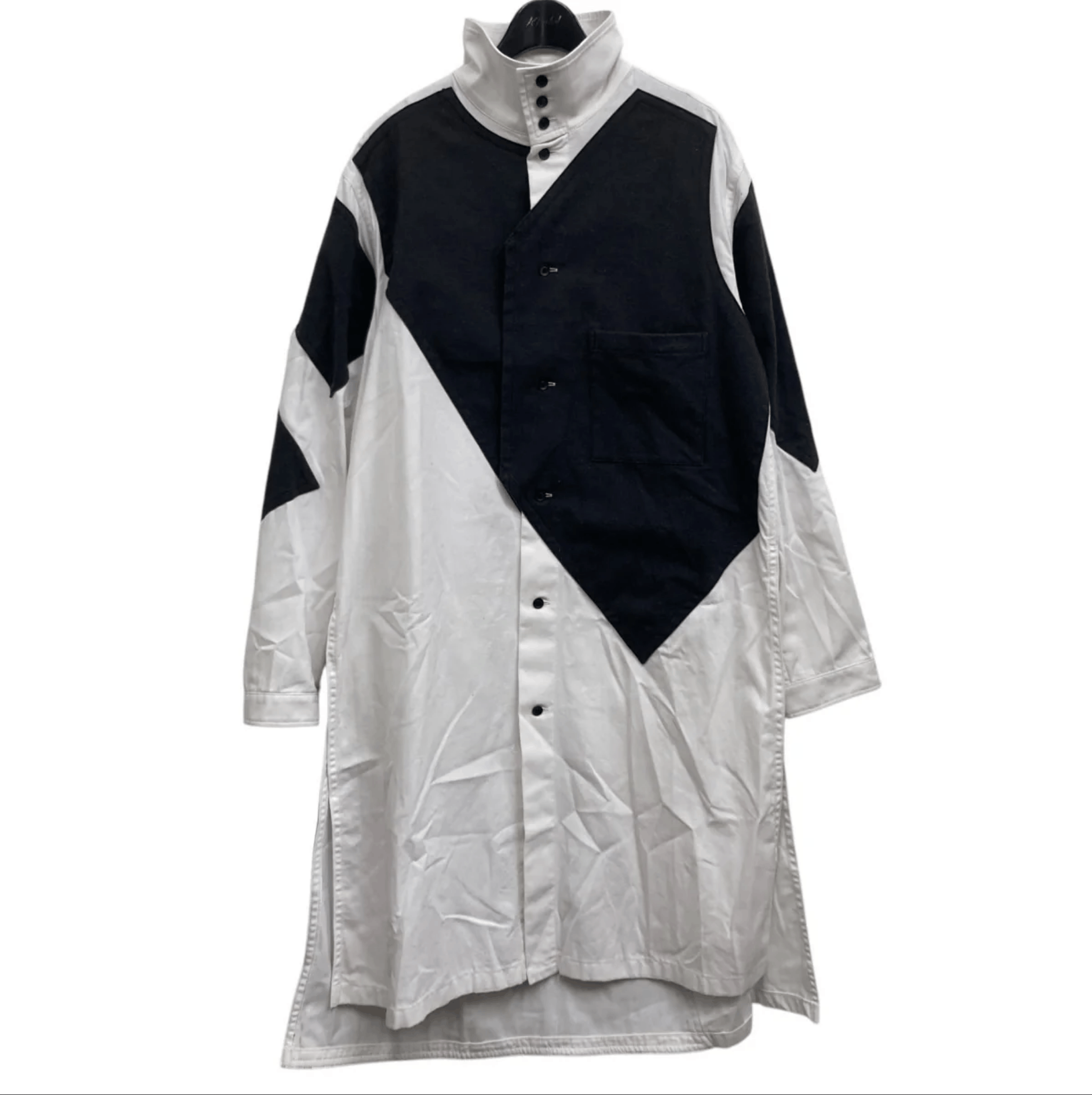 Yohji Yamamoto Yohji Yamamoto Pour Homme - Black White Long Shirt Size US M / EU 48-50 / 2 - 1 Thumbnail