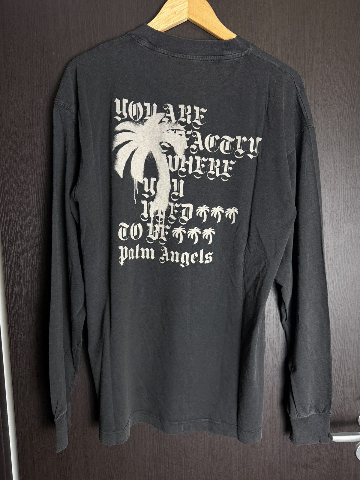 Palm Angels Palm Angels Statement Monogram Longsleeve T-shirt *NEW* Size US XXL / EU 58 / 5 - 9 Thumbnail
