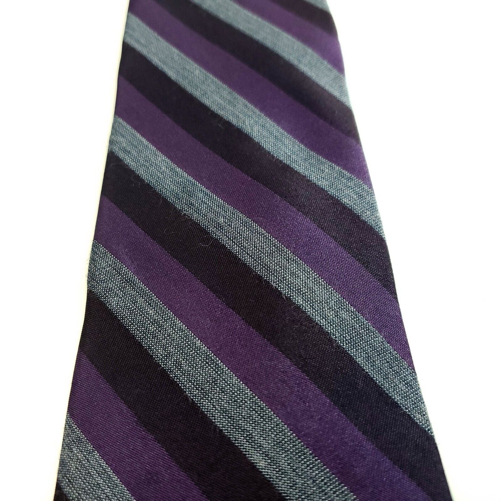 Calvin Klein Calvin Klein Black Gray Purple Striped Striped Long Skinny S Size ONE SIZE - 2 Thumbnail