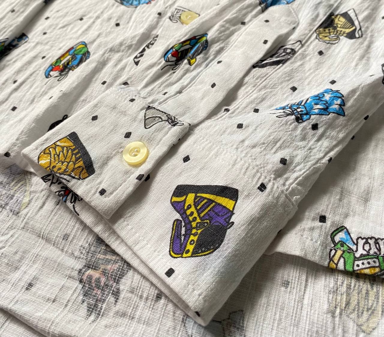 Adidas × Jeremy Scott Shoeprint All Over Print Shirt Size M / US 6-8 / IT 42-44 - 4 Thumbnail