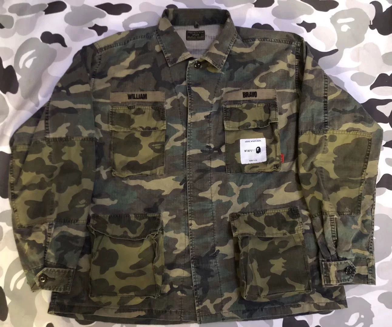 Bape Bape Wtap Multi Shark Jacket Outerwear Size US L / EU 52-54 / 3 - 1 Thumbnail
