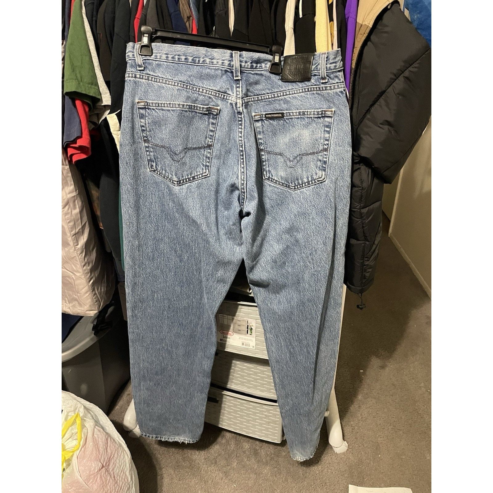 Harley Davidson Size 36x34- Harley Davidson Men's Modern Straight Leg Jeans Size US 36 / EU 52 - 2 Thumbnail
