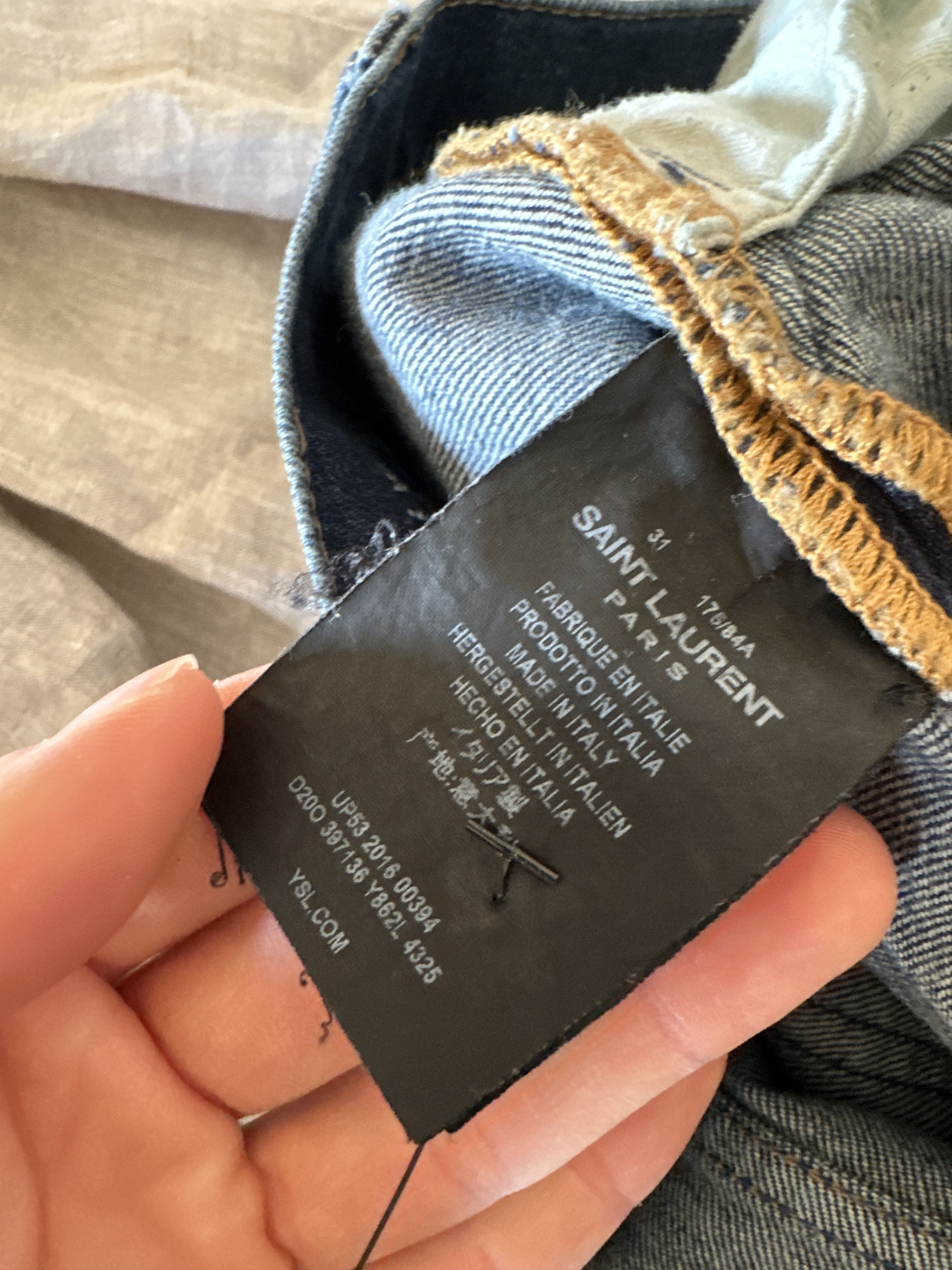 Saint Laurent Paris Hedi Slimane Saint Laurent 2016 D01 Skinny Jeans Size US 34 / EU 50 - 7 Thumbnail