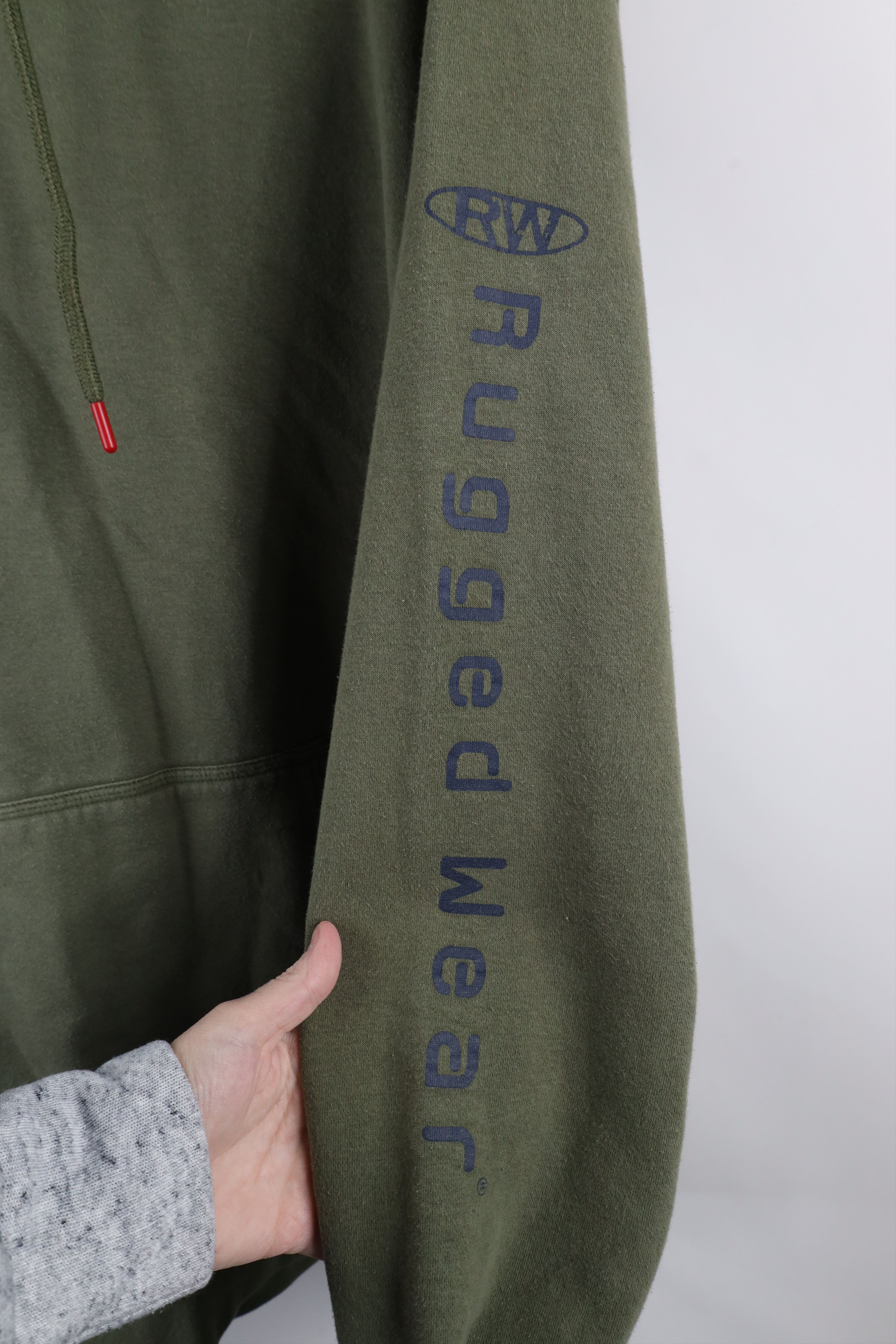 Vintage Vintage Streetwear Blank Hoodie Sweatshirt Army Green Size US XL / EU 56 / 4 - 7 Thumbnail
