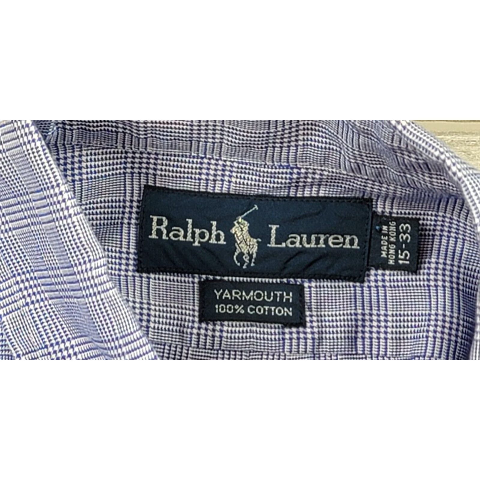 Ralph Lauren VINTAGE Ralph Lauren Polo Button-Up Shirt 15-33 Blue Plaid Long Sleeve Mens Size US M / EU 48-50 / 2 - 6 Thumbnail