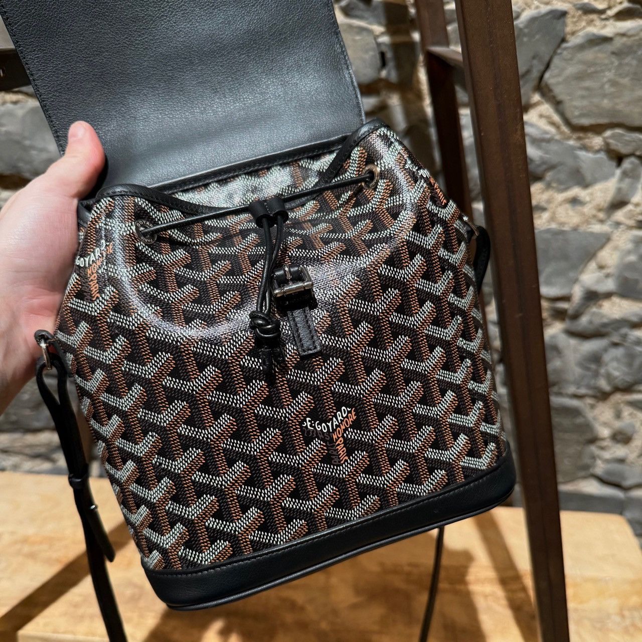 Goyard Goyard 2019 Black Goyardine Mini Alpin Convertible Backpack Size ONE SIZE - 11 Thumbnail