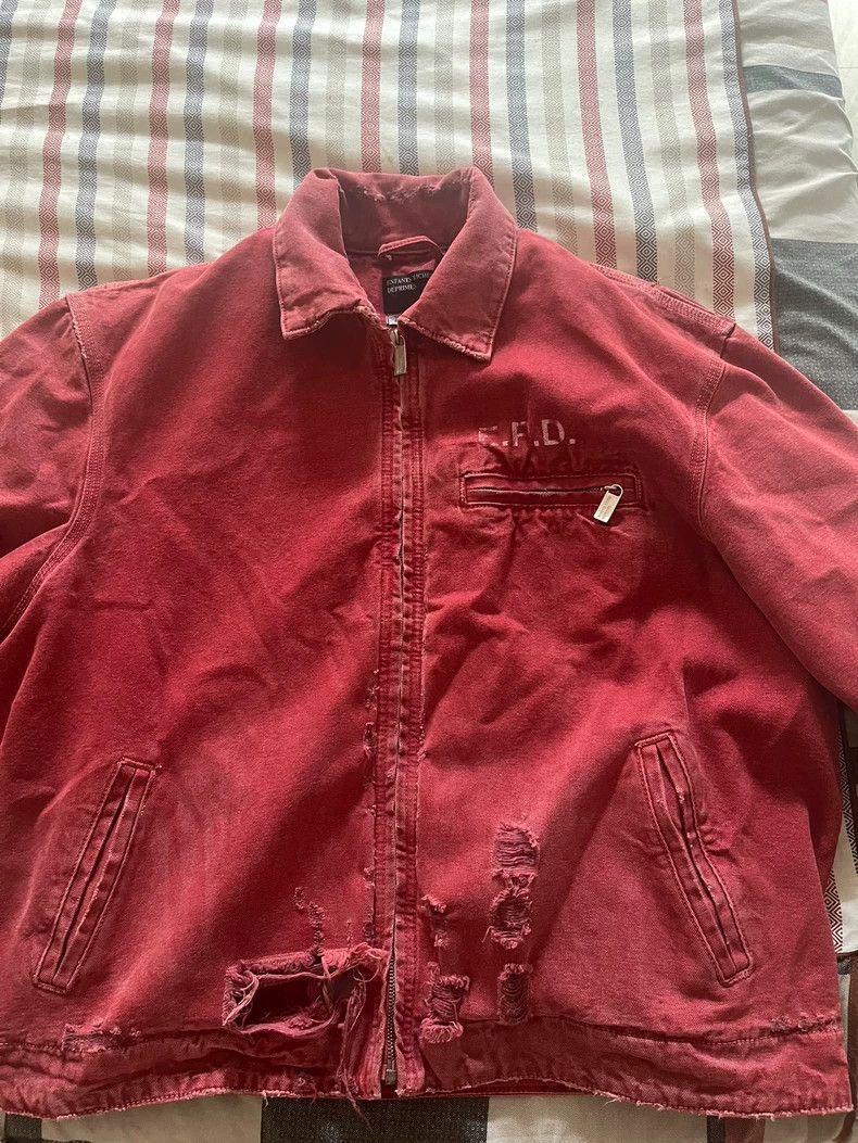 Enfants Riches Deprimes Enfants Riches Deprimes Red Made Old Washed Carhartt jacket Size US L / EU 52-54 / 3 - 1 Thumbnail