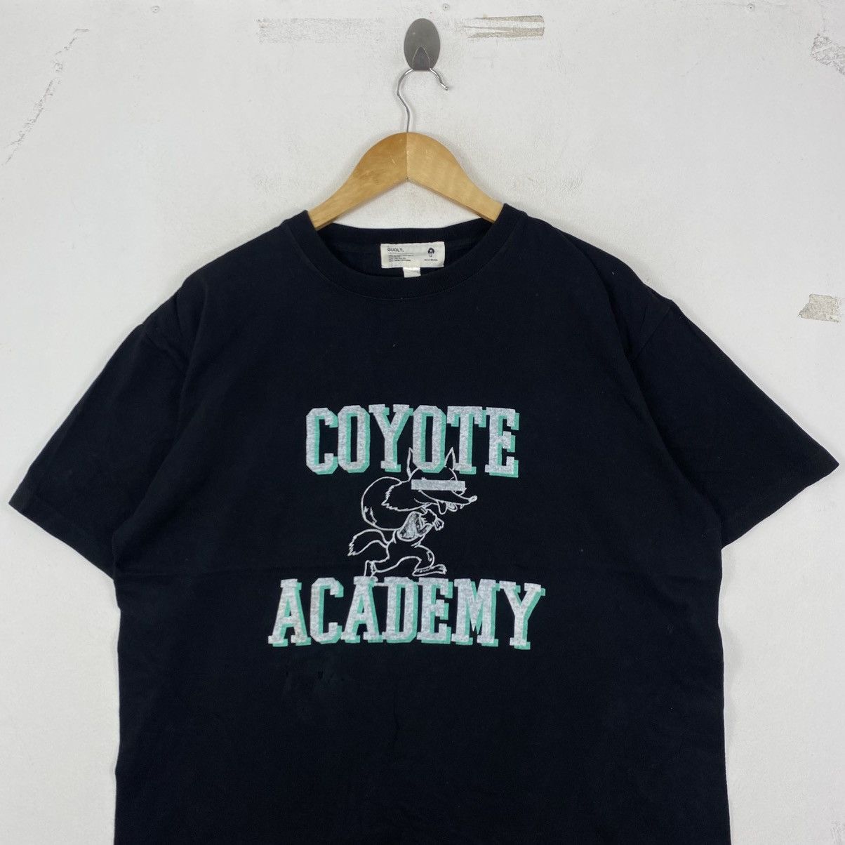 Japanese Brand QUOLT Japan Distressed Coyote Academy Tee Black L Size US L / EU 52-54 / 3 - 3 Thumbnail