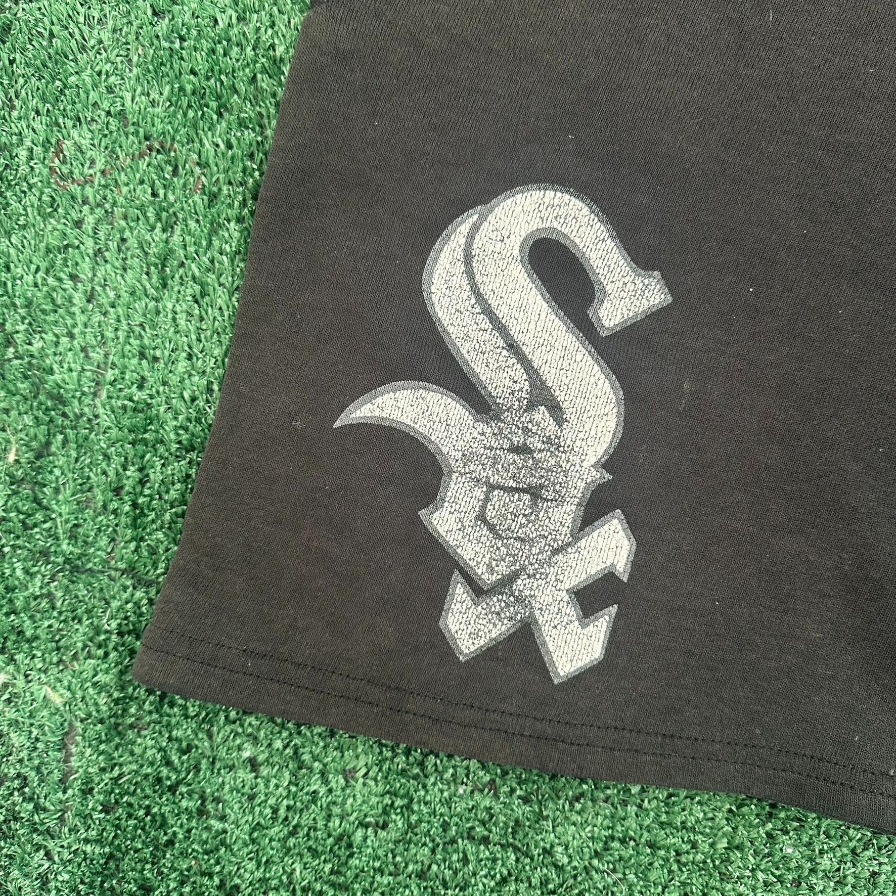 Jerzees Vintage 90s Chicago White Sox Shorts Baseball MLB Logo Black Size US 36 / EU 52 - 2 Thumbnail