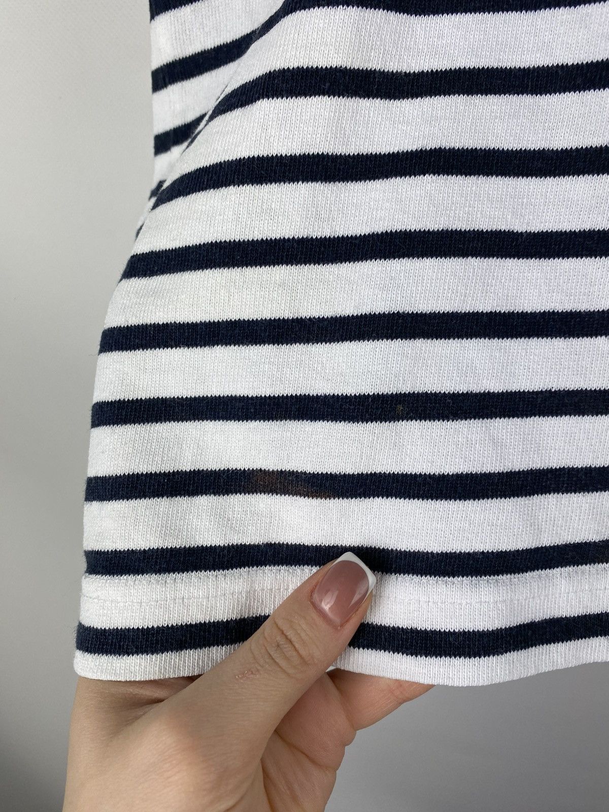 Japanese Brand × Sacai Sacai ladies striped back zip chest pocket t shirt size 3 Size L / US 10 / IT 46 - 9 Thumbnail