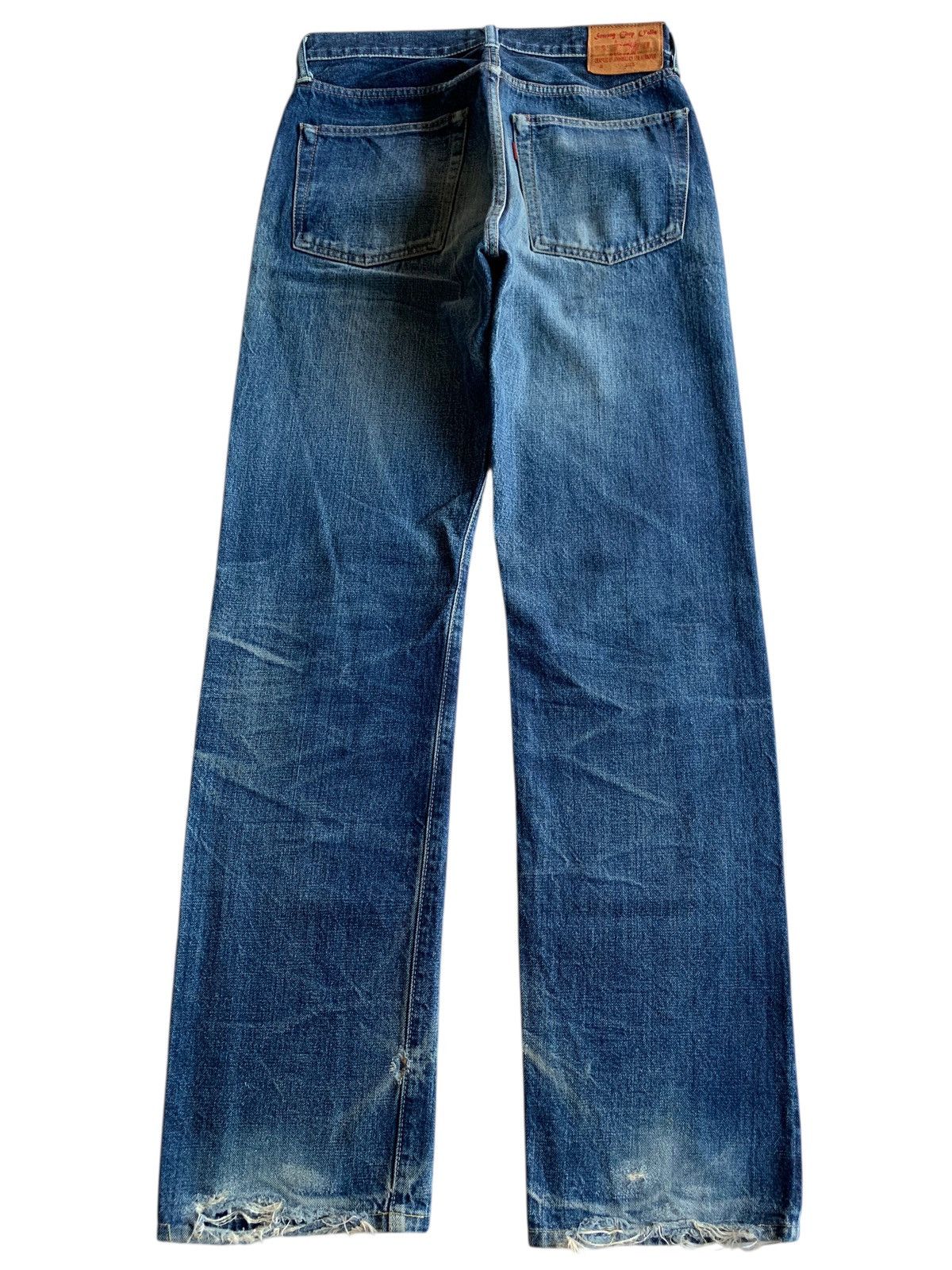 Sugar Cane VINTAGE SWING CHOP SELVEDGE FADED & RUSTY DISTRESSED DENIM Size US 29 - 2 Thumbnail