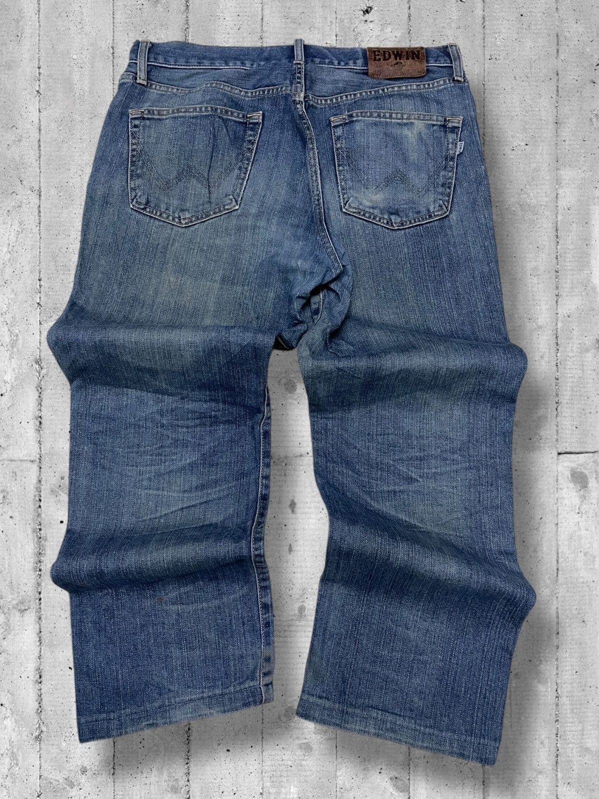Designer × Edwin × Vintage Vintage 1990s Japan Designer Edwin Distressed Mudwash Denim Size US 32 / EU 48 - 8 Thumbnail