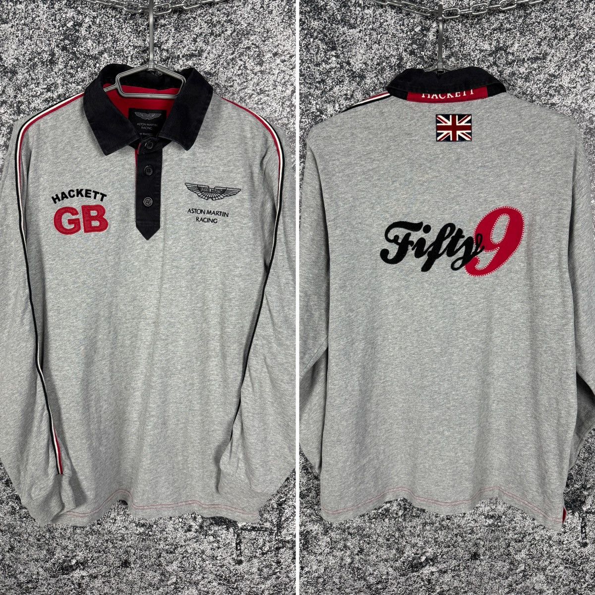 Hackett Hackett Aston Martin Racing Long Sleeve Polo Shirt Size L Size US L / EU 52-54 / 3 - 1 Thumbnail