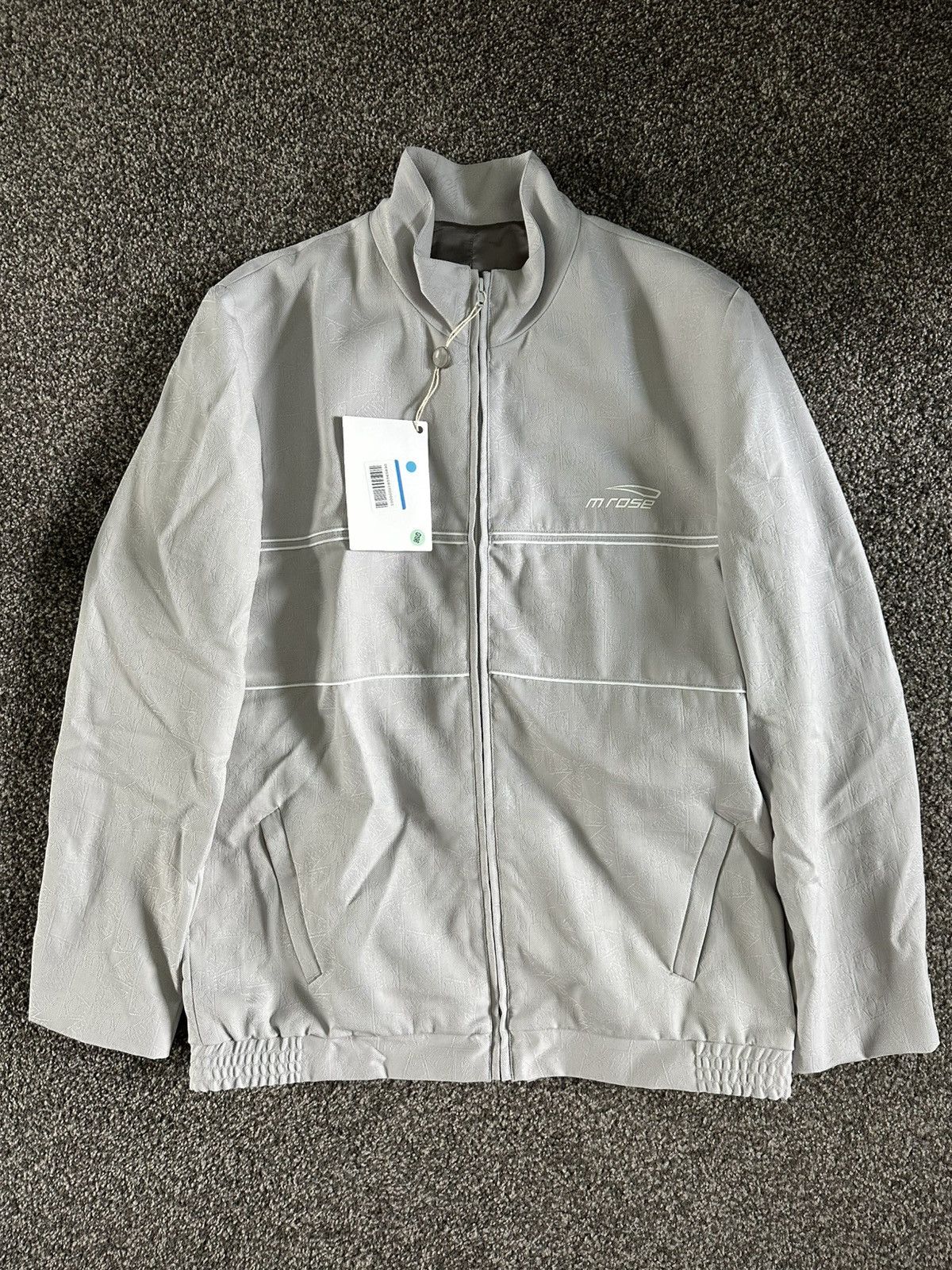 Martine Rose [NEW] $1190 SS22 Tailored Track Jacket Wool Jacquard Grey Size US M / EU 48-50 / 2 - 3 Thumbnail