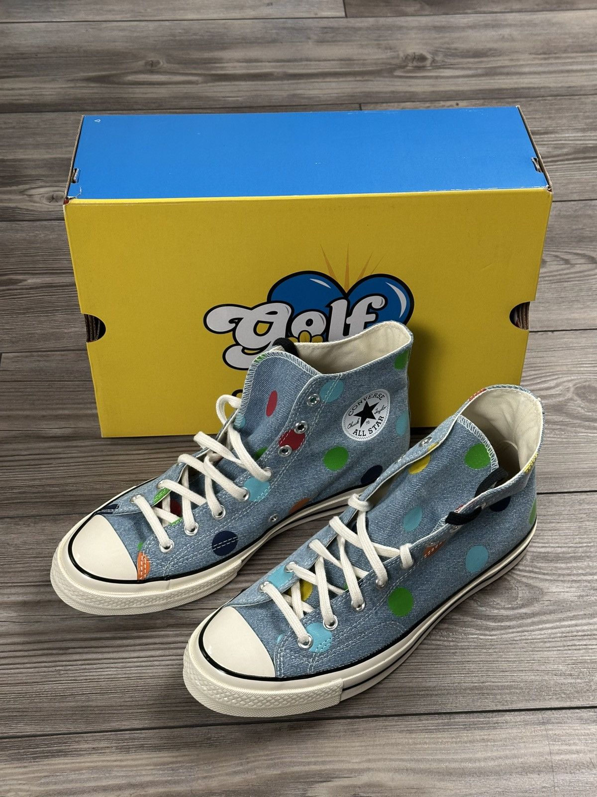 Golf Wang Converse Chuck 70 High Denim Polka Dot