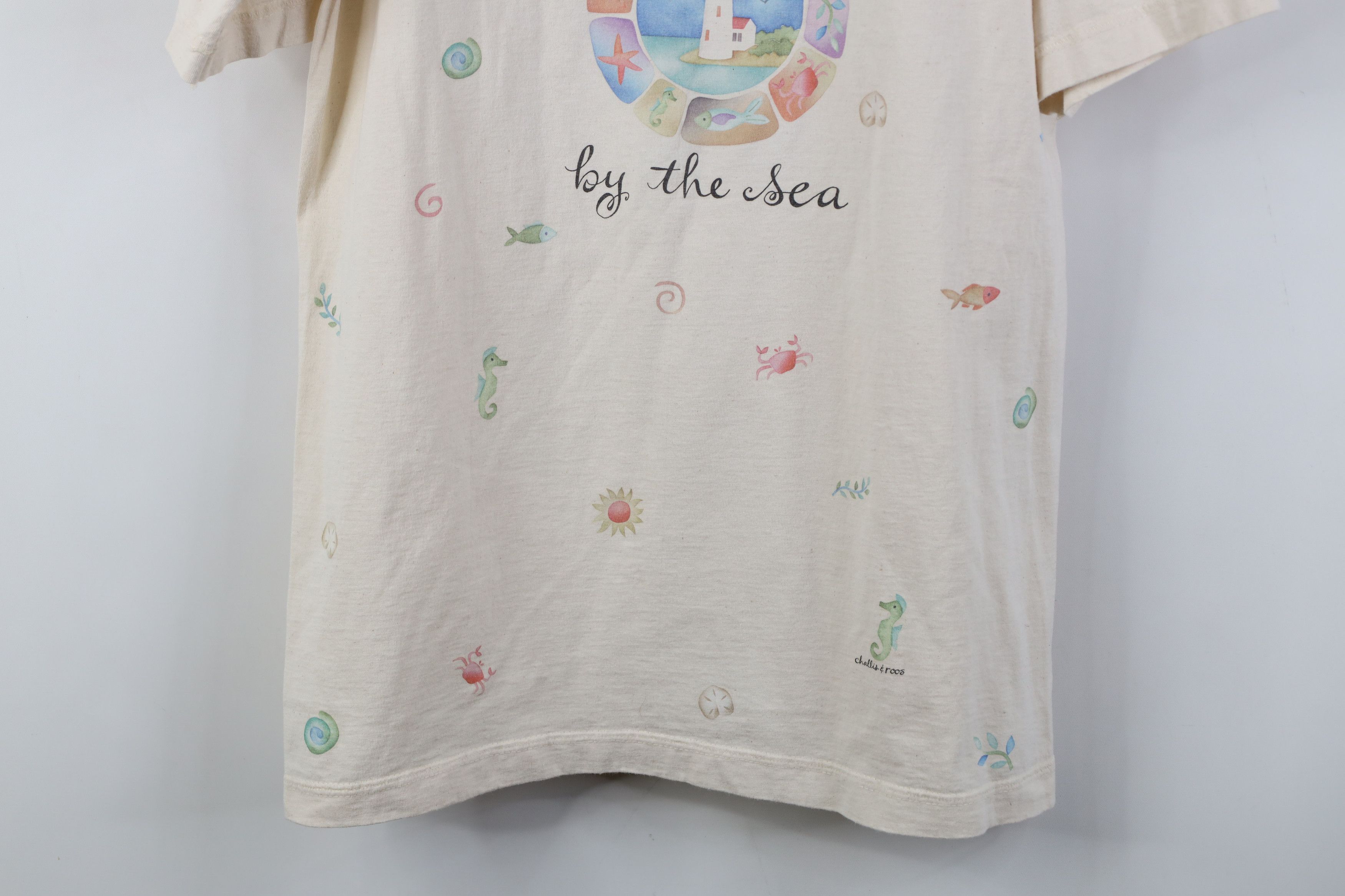 Vintage Vintage 90s Streetwear Beach Fish All Over Print T-Shirt Size M / US 6-8 / IT 42-44 - 3 Thumbnail
