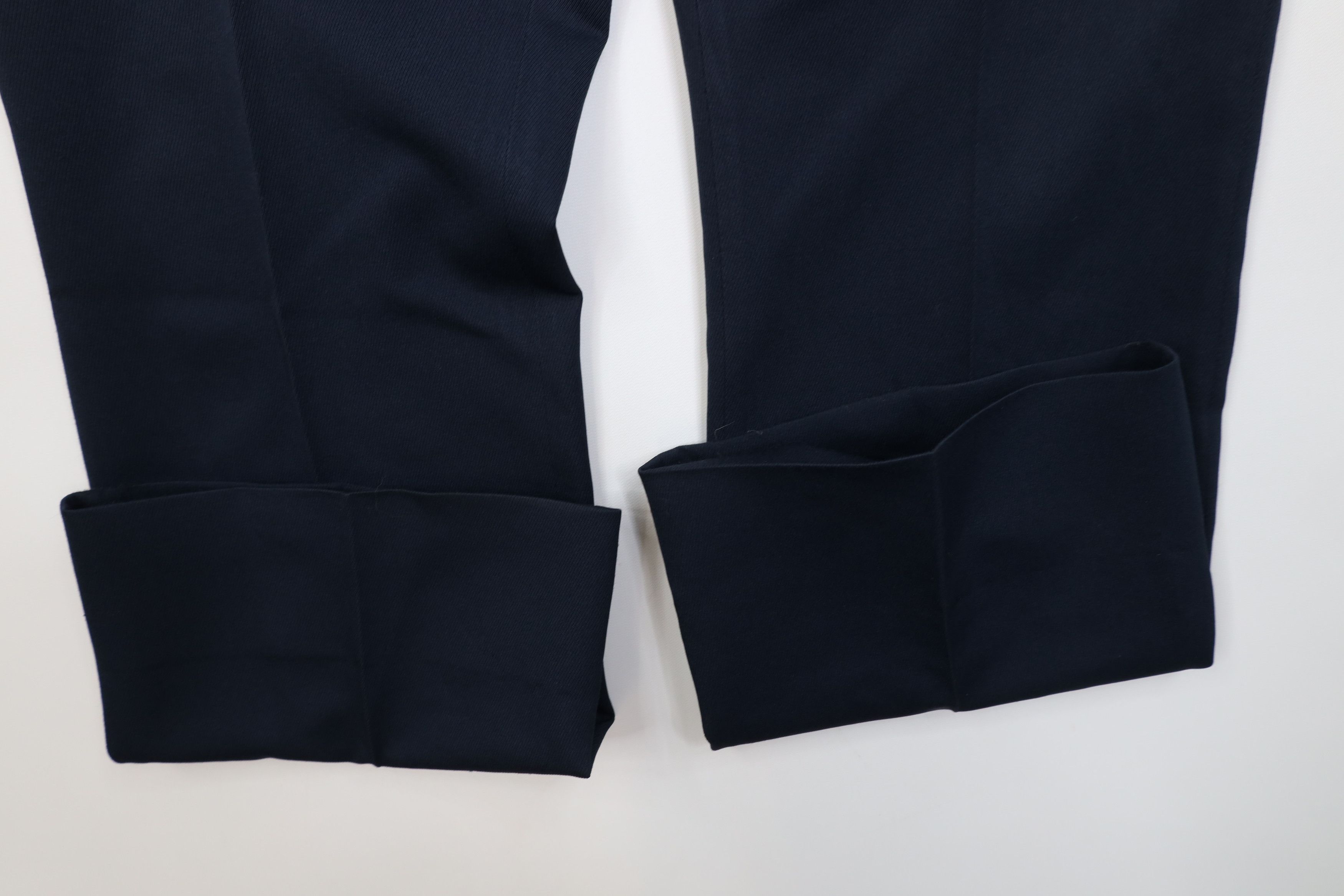 Vintage Vintage 70s Streetwear Flared Wide Leg Chino Pants Navy Blue Size US 36 / EU 52 - 5 Thumbnail