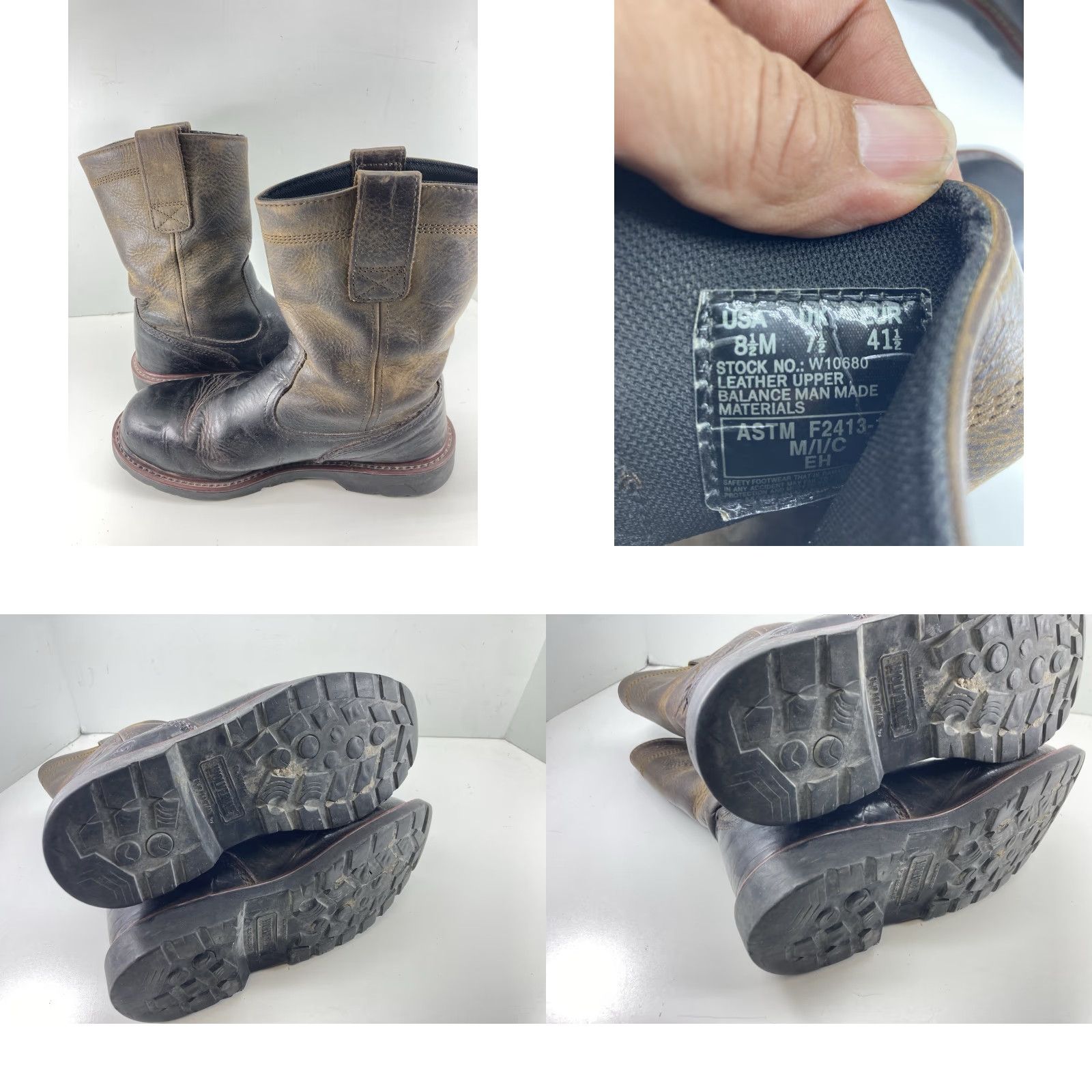 Vintage Wolverine Floorhand Steel Toe Work Boots Men Size 8.5 M Brown Leather W10680 Size US 9 / EU 42 - 8 Thumbnail