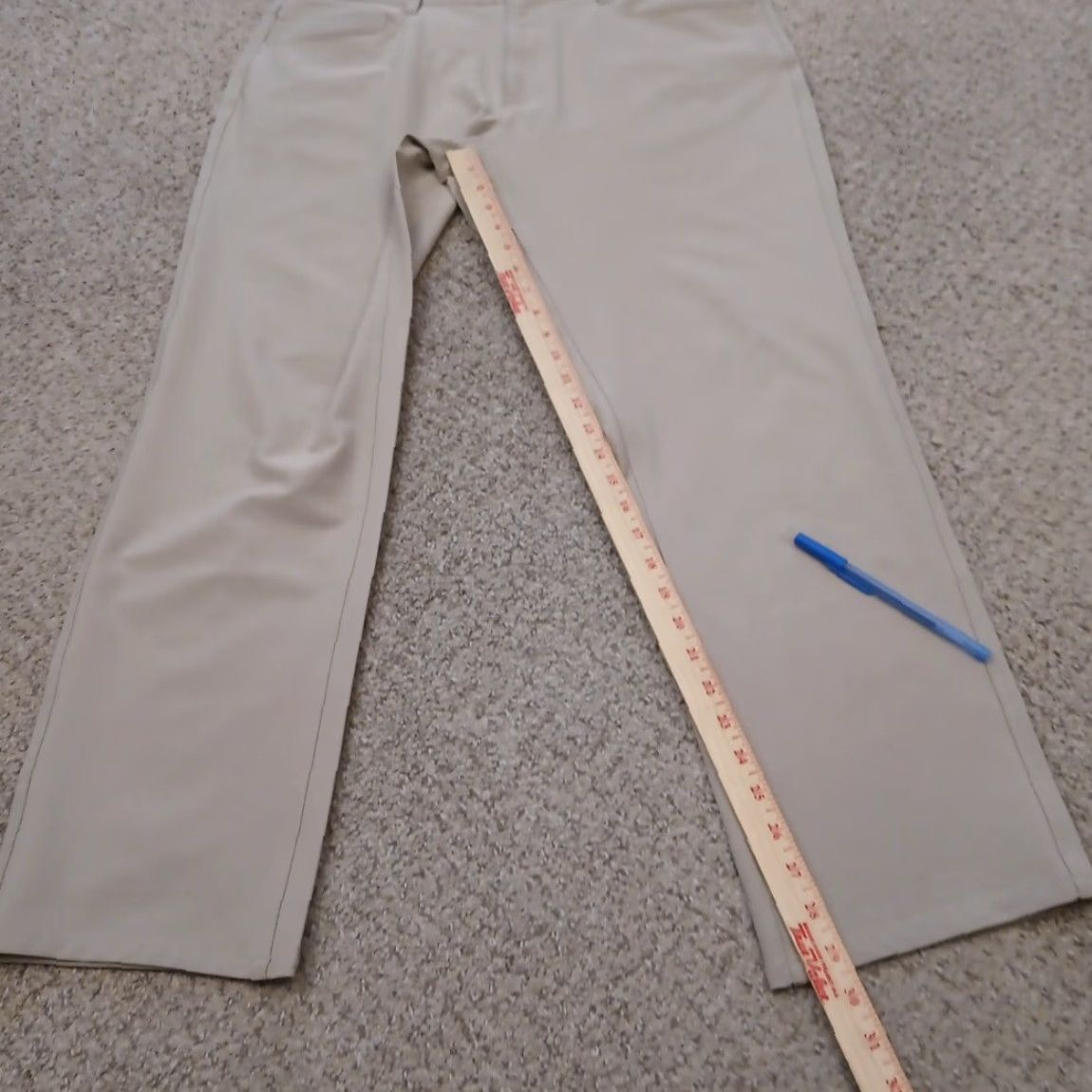 Footjoy FootJoy Pants Mens Size 36 Athletic Flat Front Beige Chino Polyester Blend Straight Leg 30 In Regular Size US 36 / EU 52 - 6 Thumbnail