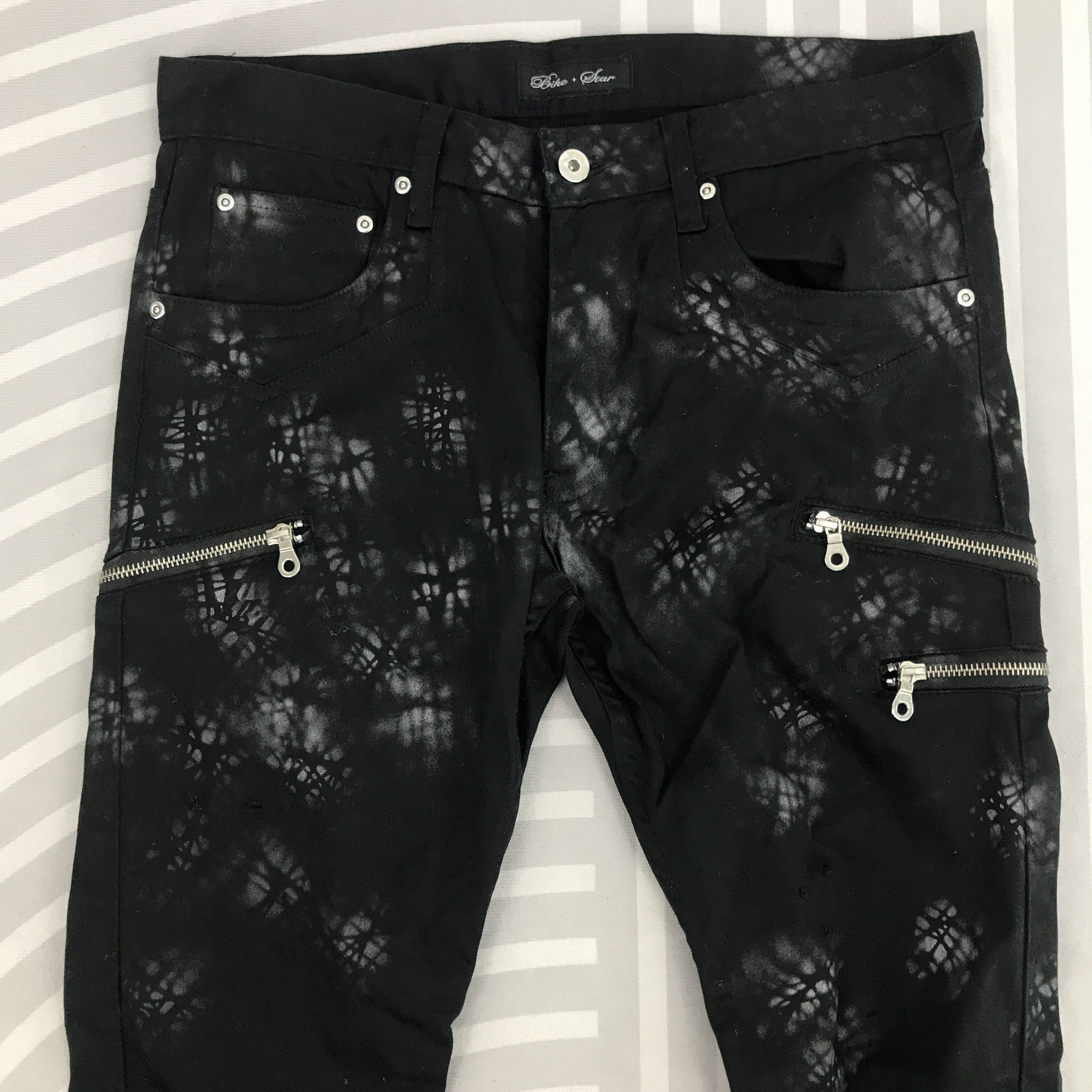 Japanese Brand Vintage Flare Japan style Bike Star Bootcut Black pants Size US 32 / EU 48 - 2 Thumbnail