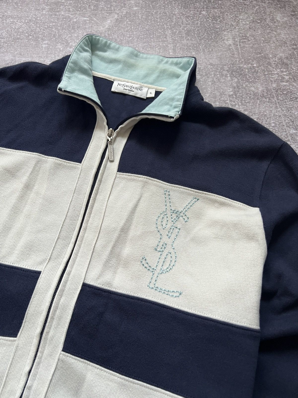 Yves Saint Laurent Vintage YSL Yves Saint Laurent Zip Up Hoodie Size US XL / EU 56 / 4 - 6 Thumbnail