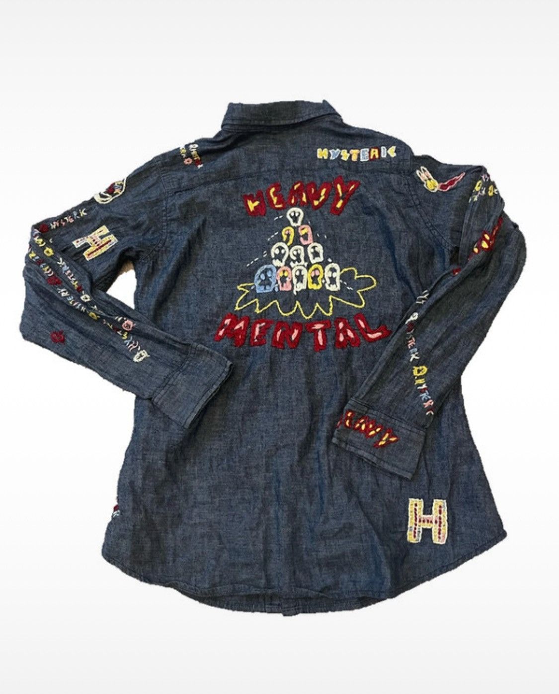 Hysteric Glamour Hysteric Glamour Rock Embroidered Bunny Denim Shirt Size ONE SIZE - 2 Thumbnail