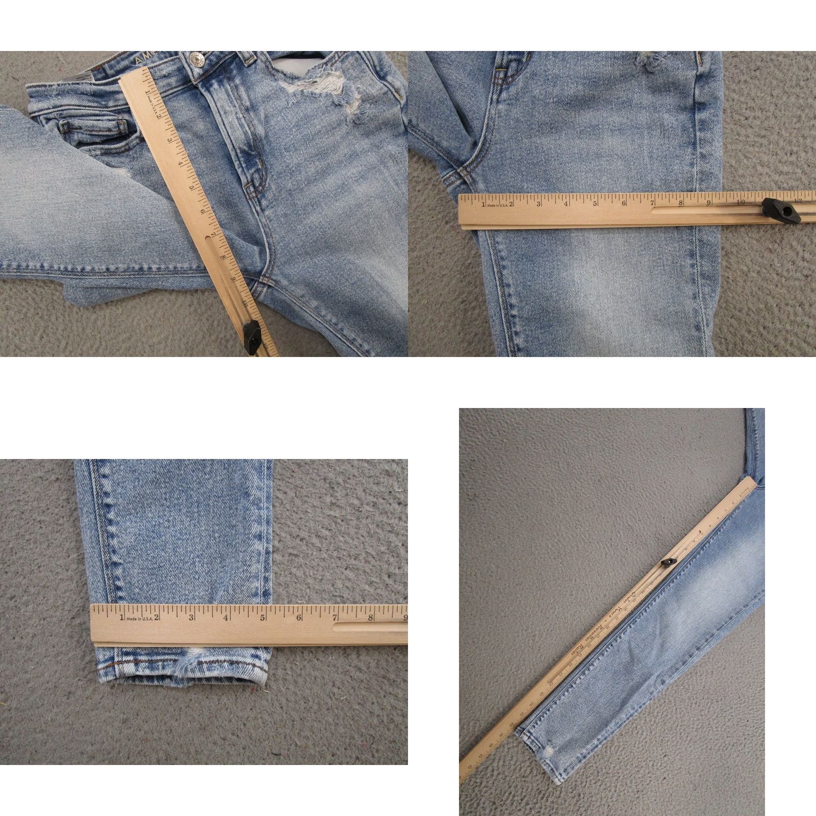 American Eagle Outfitters American Eagle Outfitters Jeans 5-Pocket Denim High Rise Stretch Distressed Mom Size 0 Blue Womens Long Short Hand? Size 25" / US 0 / IT 36 - 8 Thumbnail