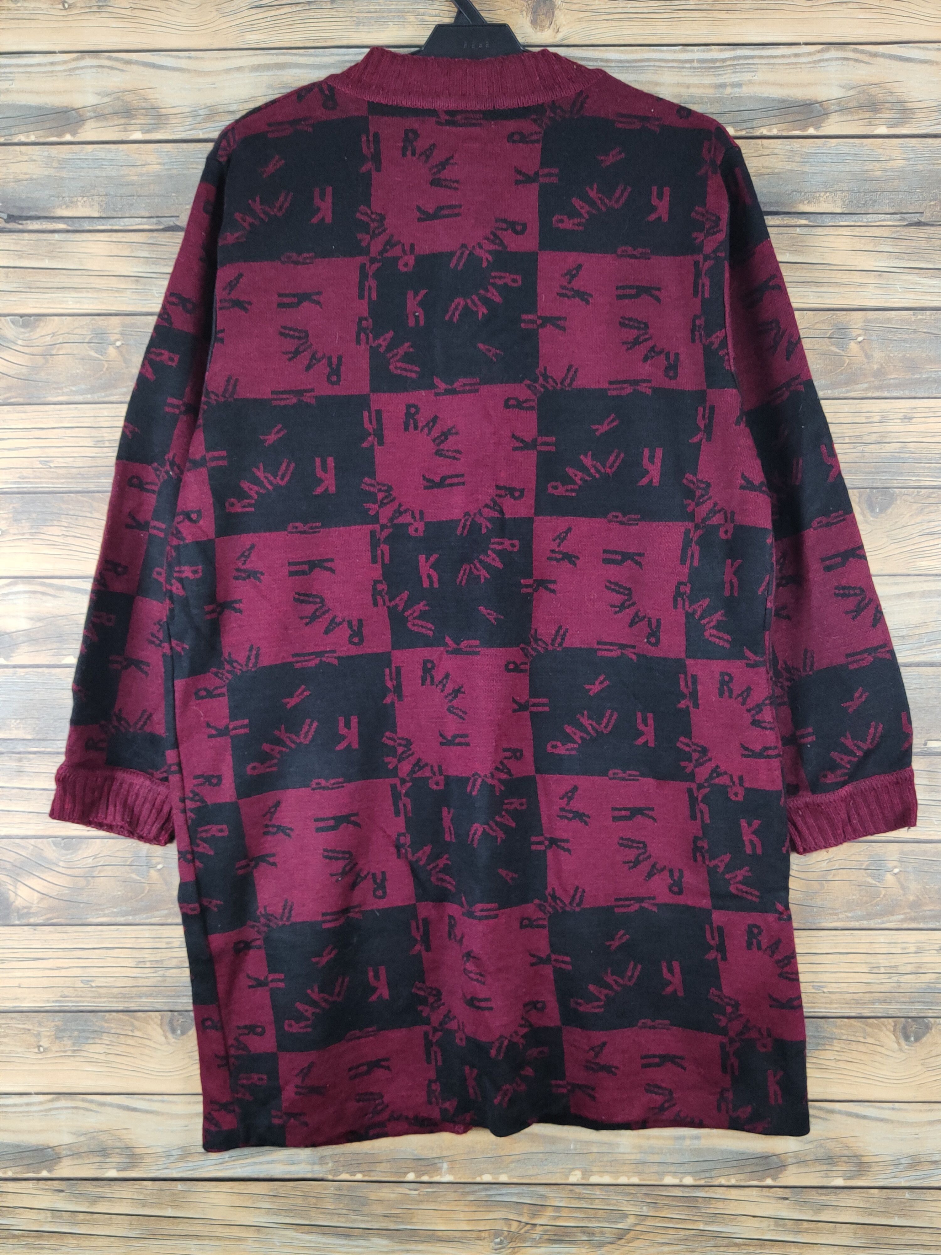 Homespun Knitwear × Japanese Brand Cherloire checkered Knitwear Long Cardigan #W1368 Size L / US 10 / IT 46 - 8 Thumbnail