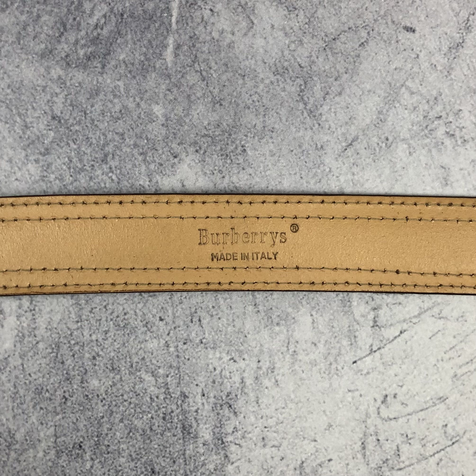 Burberry Vintage 90s Burberrys Nova Check Leather Belt Size ONE SIZE - 4 Thumbnail