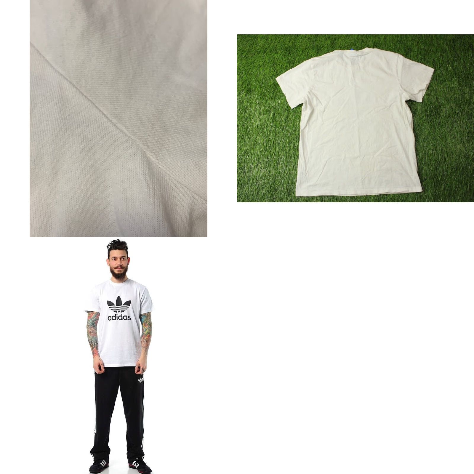 Adidas ADIDAS ORIGINAL 2014 MEN T-SHIRT SHIRT Jersey Short Sleeve Logo White 100% Cotton Large Regular Male Womens Mens Size US L / EU 52-54 / 3 - 8 Thumbnail