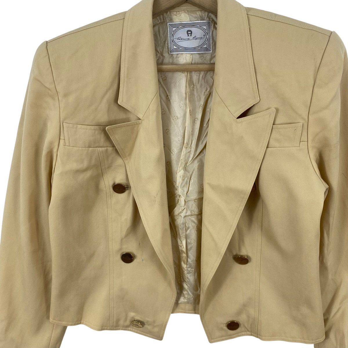 Etienne Aigner Vintage ETIENNE AIGNER Cropped Double Breasted Blazer Size S / US 4 / IT 40 - 5 Thumbnail