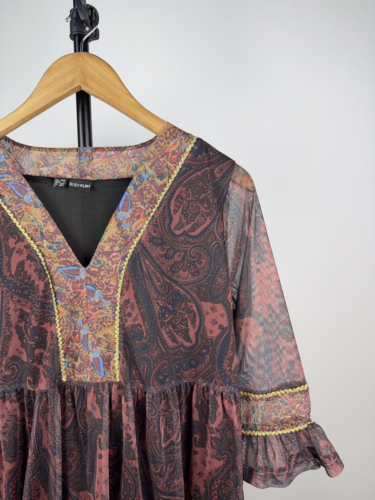 Other Bodyflirt Sheer Paisley Boho Mesh Dress – JPG Style Size M / US 6-8 / IT 42-44 - 3 Thumbnail