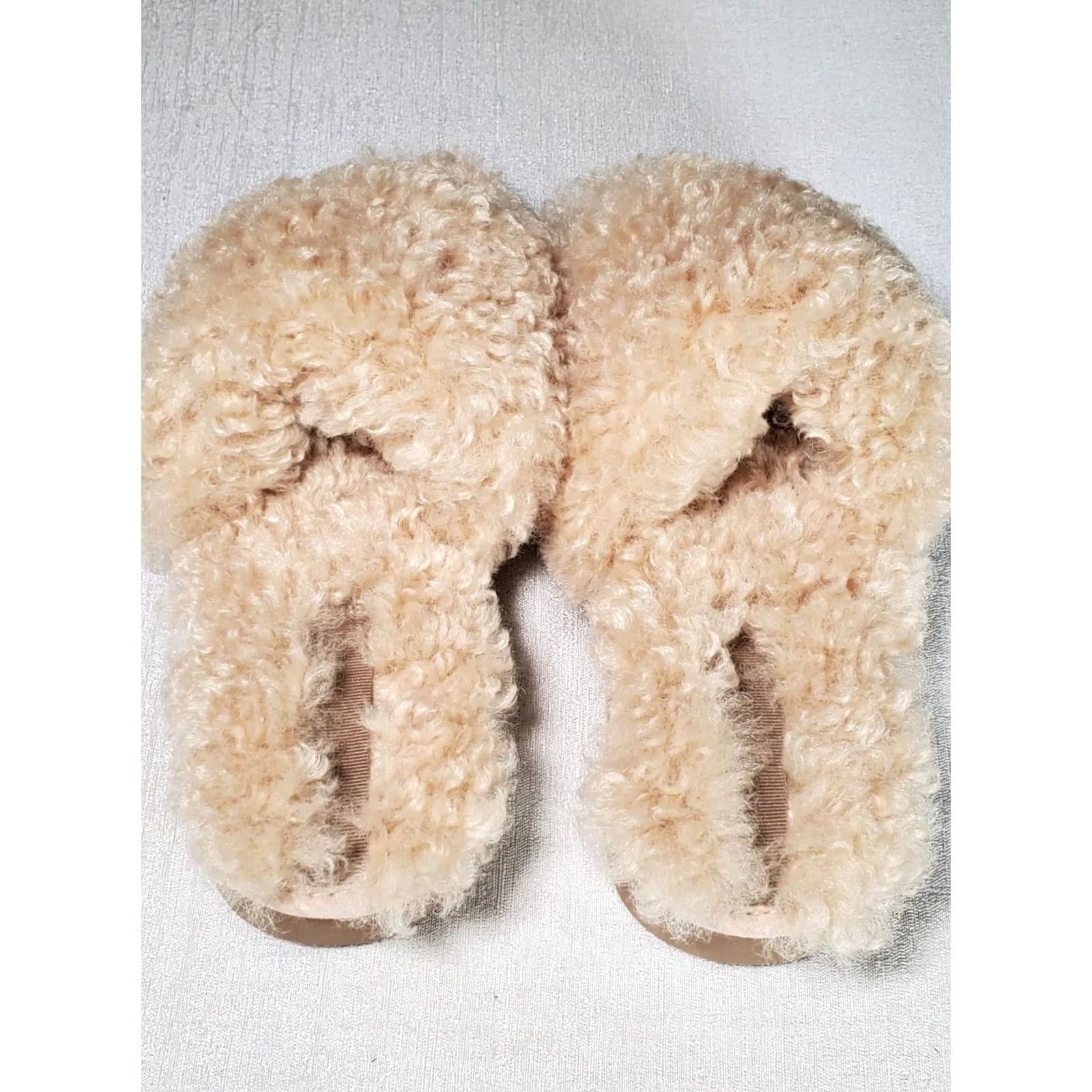 Rag & Bone rag & bone Eira Sandals Faux Fur Shearling Flat Slides Ivory Women US 7 New Size US 7 / IT 37 - 5 Thumbnail
