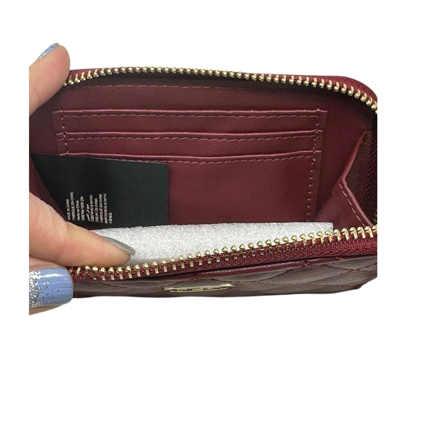 Badgley Mischka Badgley Mischka burgundy small diamond coin purse wallet Size ONE SIZE - 3 Thumbnail