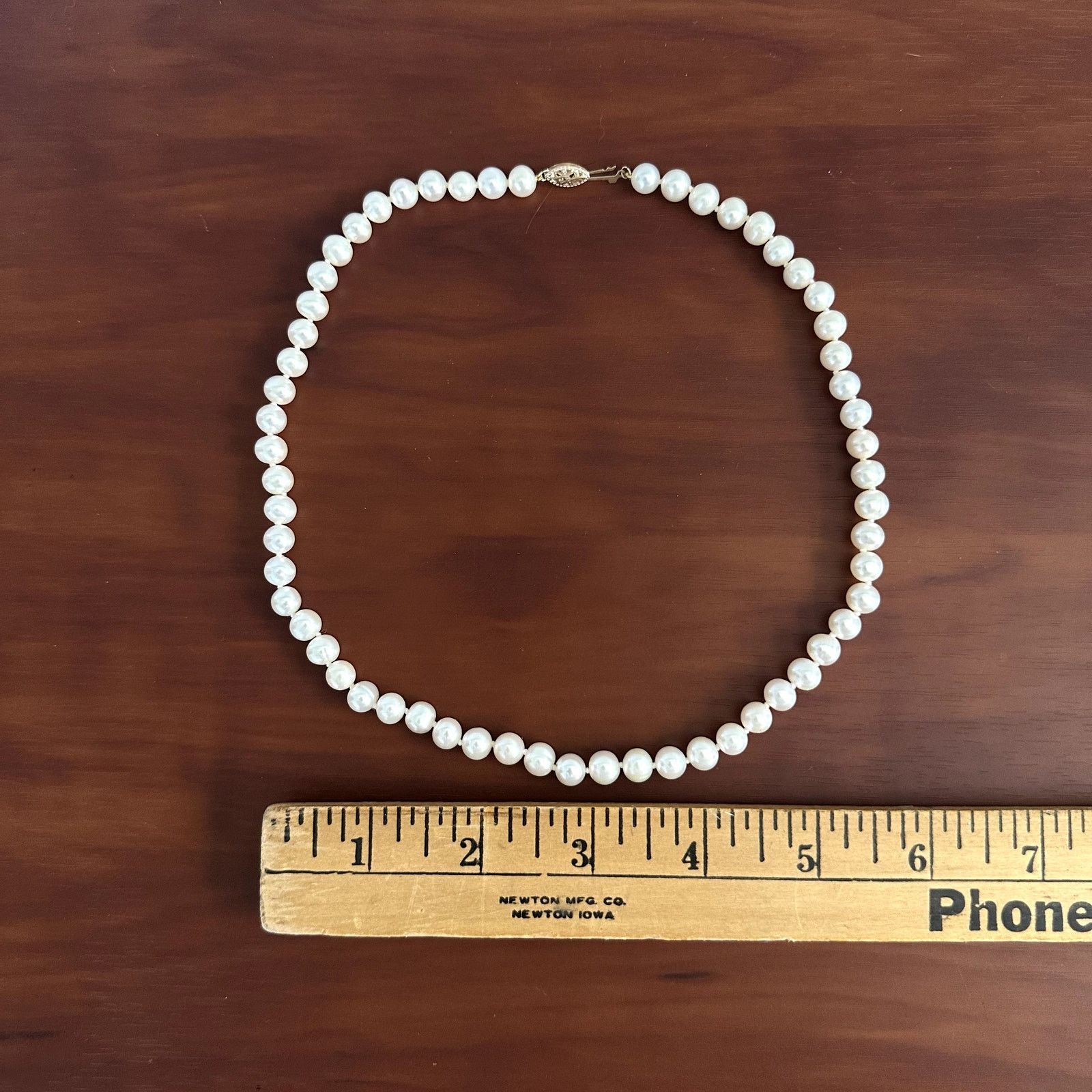 Other Freshwater VTG 18 in. Pearl Necklace with 14k Gold Filigree Size ONE SIZE - 2 Thumbnail