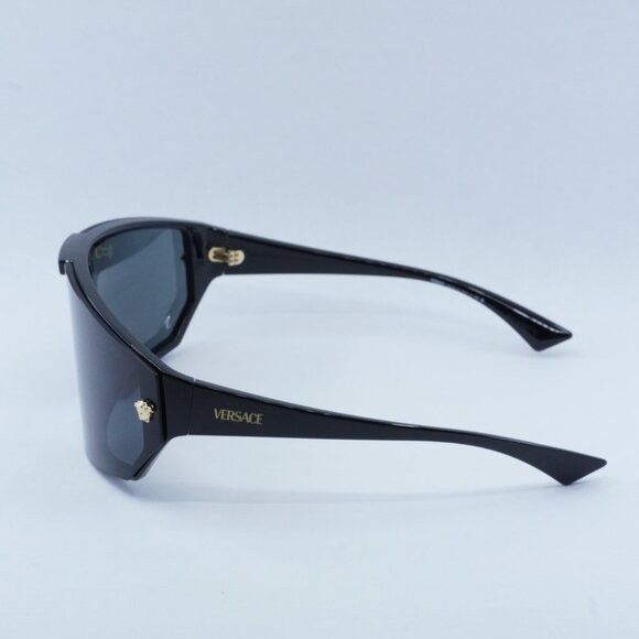 Versace Versace VE4461 GB1/87 Sunglasses Black Shield Frame Size ONE SIZE - 8 Thumbnail