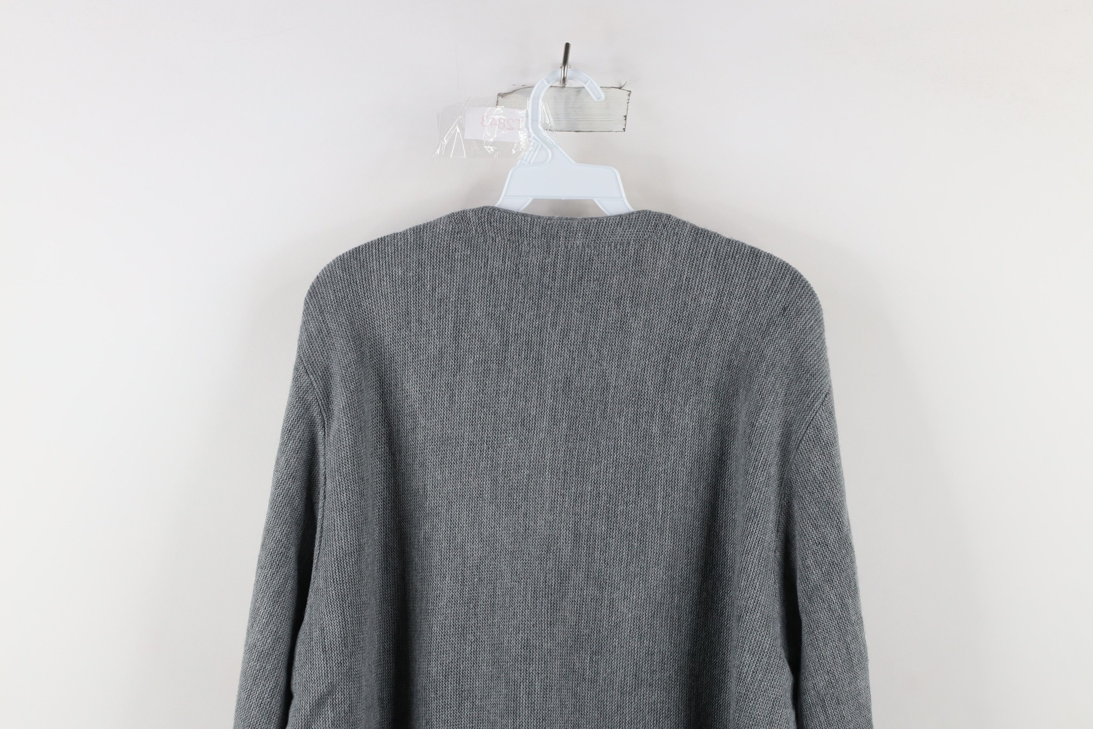 Izod Vintage 90s Izod Out Knit Button Cardigan Sweater Gray USA Size US L / EU 52-54 / 3 - 8 Thumbnail