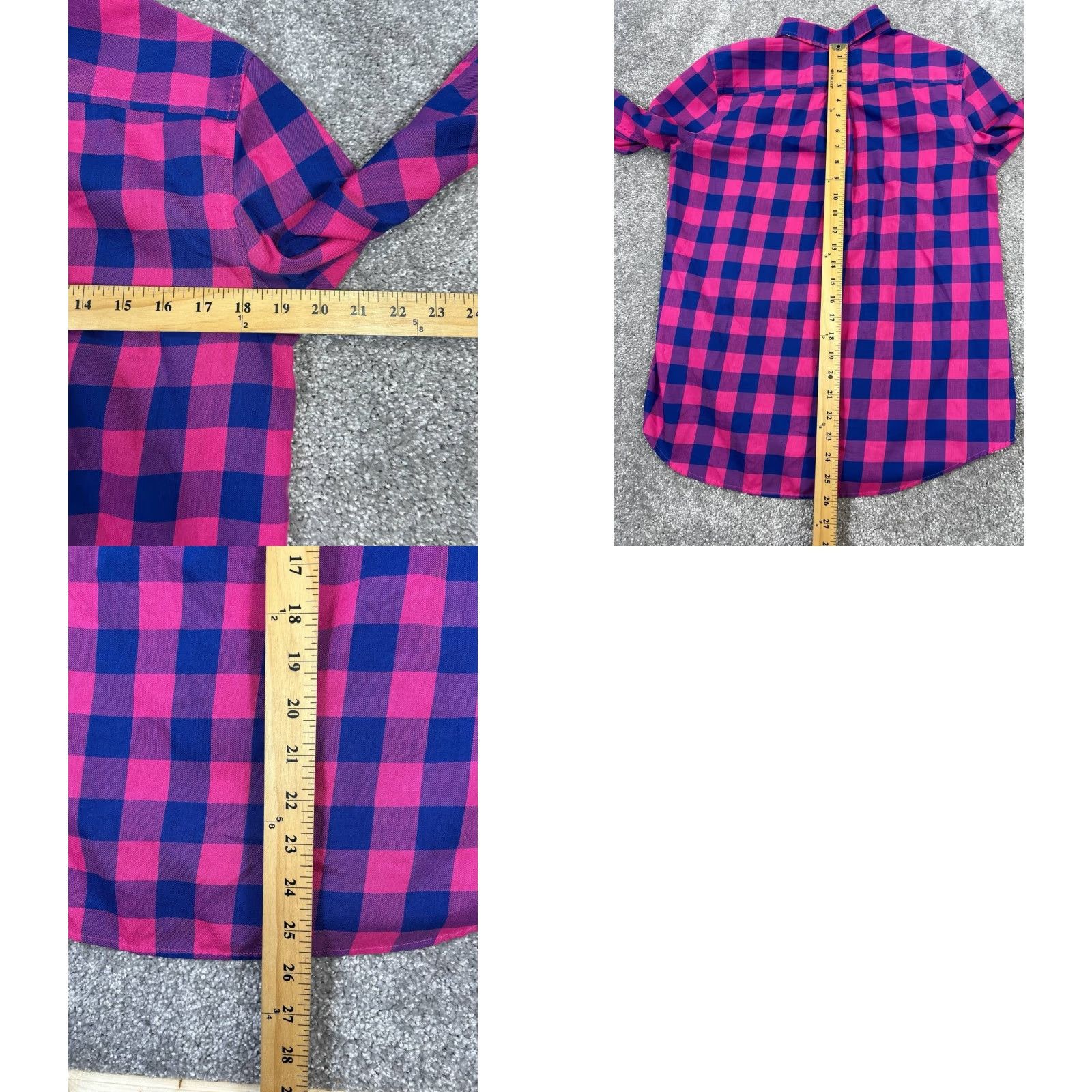 Vineyard Vines VINEYARD VINES Shirt Womens 6 Pink Blue Button Up Casual Plaid Long Sleeve 6 Pink Womens Size M / US 6-8 / IT 42-44 - 8 Thumbnail