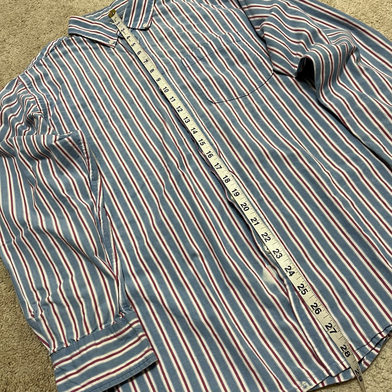 Other String Theory Navy/Red Striped Button Up Long Sleeve Medium Size US M / EU 48-50 / 2 - 5 Thumbnail