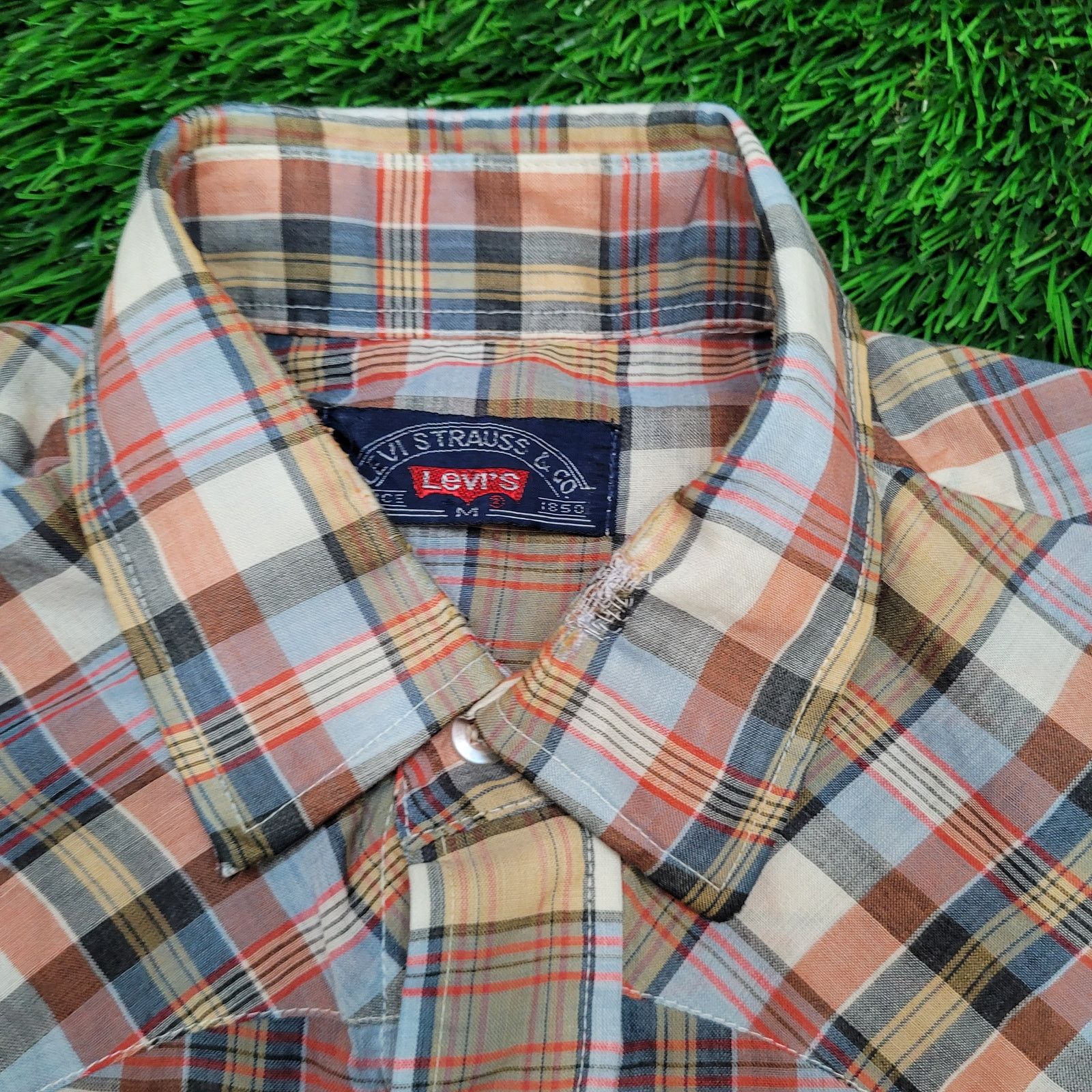 Levi's VTG 70s Levis Western Pearl Snap Shirt M Sawtooh Pockets USA Size US M / EU 48-50 / 2 - 3 Thumbnail