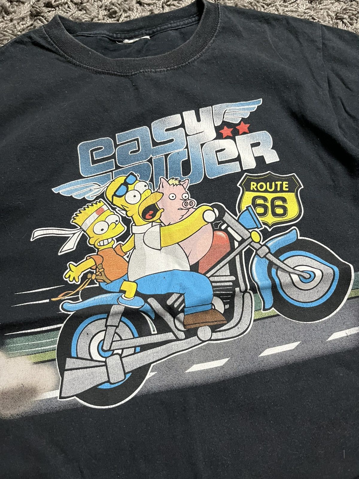 The Simpsons Rare 00s Homer & Bart Simpson Easy Rider Graphic Tee Size US S / EU 44-46 / 1 - 3 Thumbnail